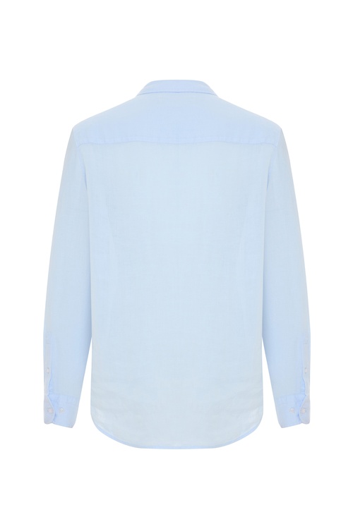  SLIM FIT UZUN KOLLU KETEN GÖMLEK