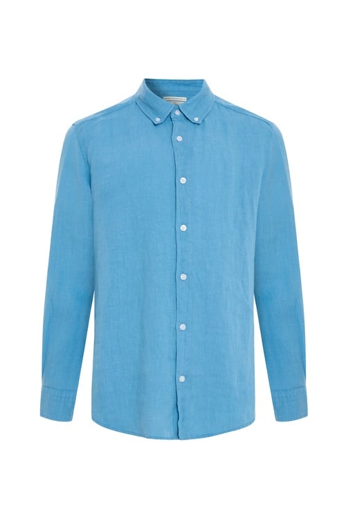  SLIM FIT UZUN KOLLU KETEN GÖMLEK