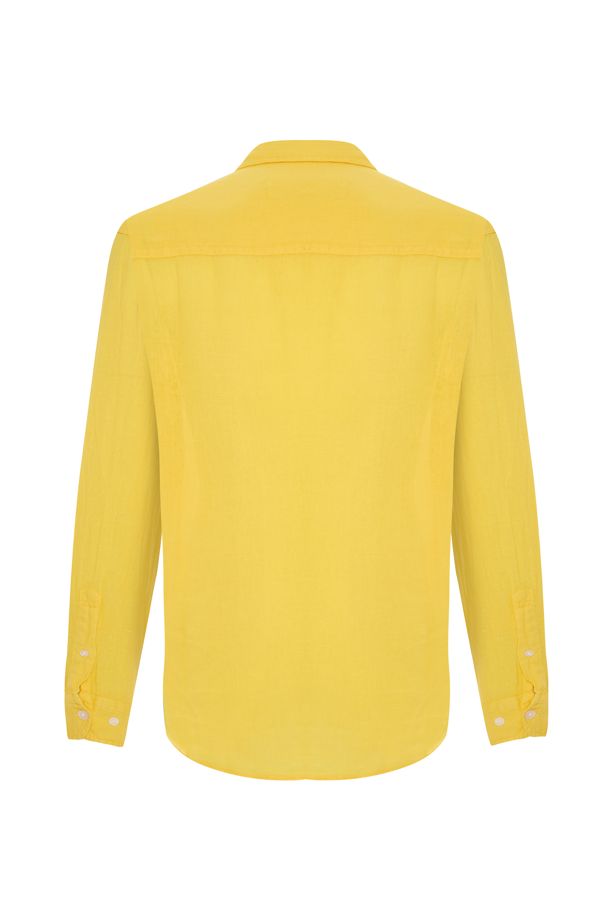 REGULAR FIT UZUN KOLLU KETEN GÖMLEK