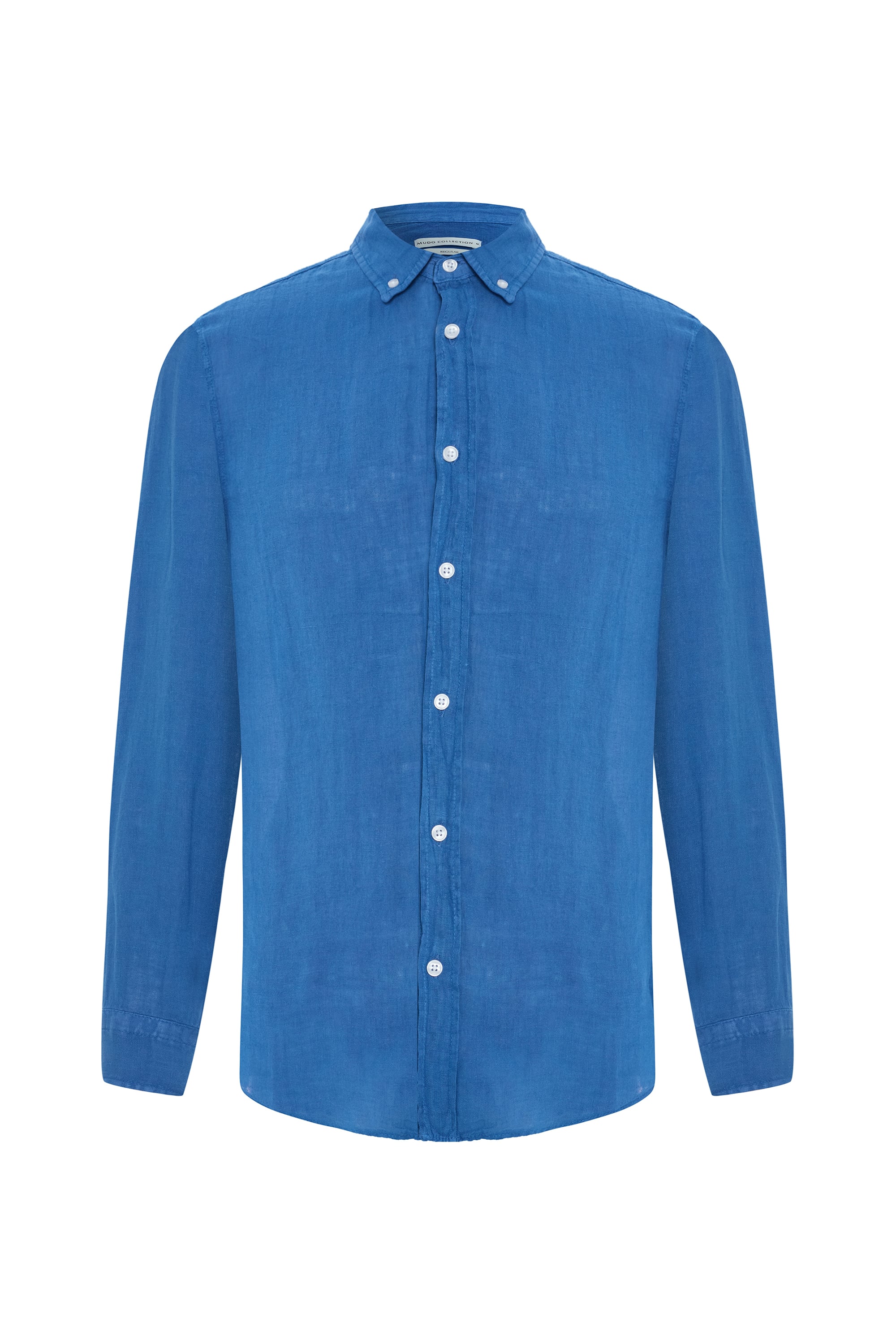 REGULAR FIT UZUN KOLLU KETEN GÖMLEK