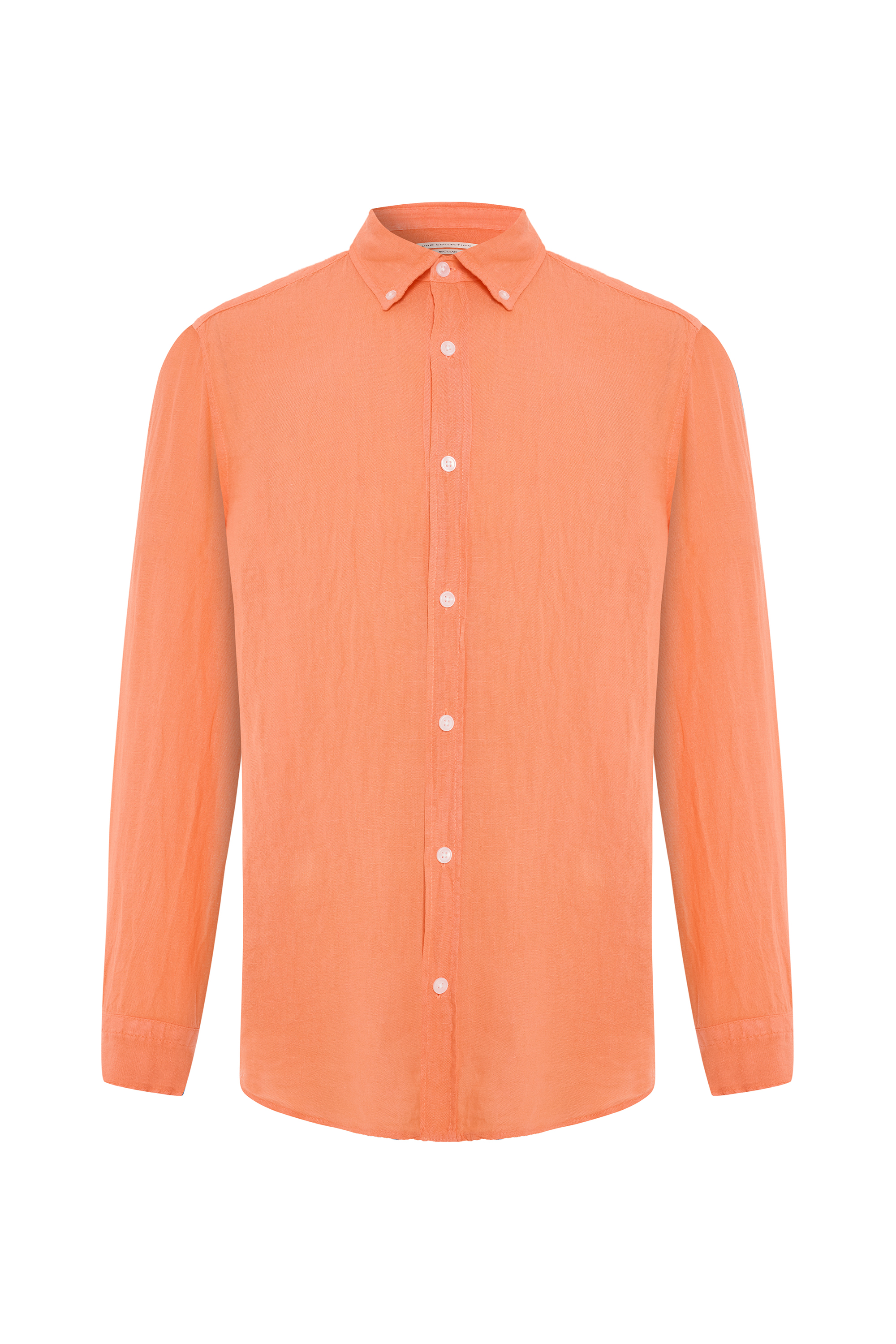 REGULAR FIT UZUN KOLLU KETEN GÖMLEK