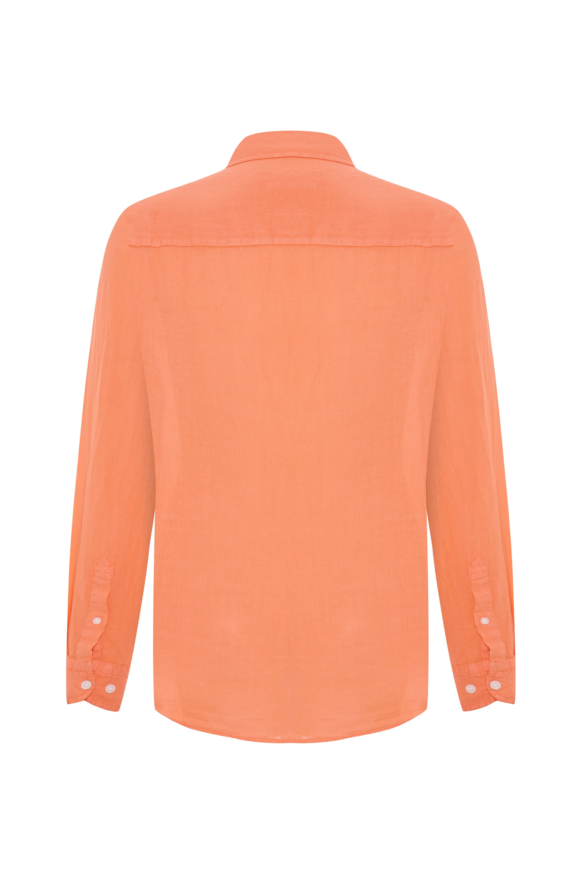 REGULAR FIT UZUN KOLLU KETEN GÖMLEK