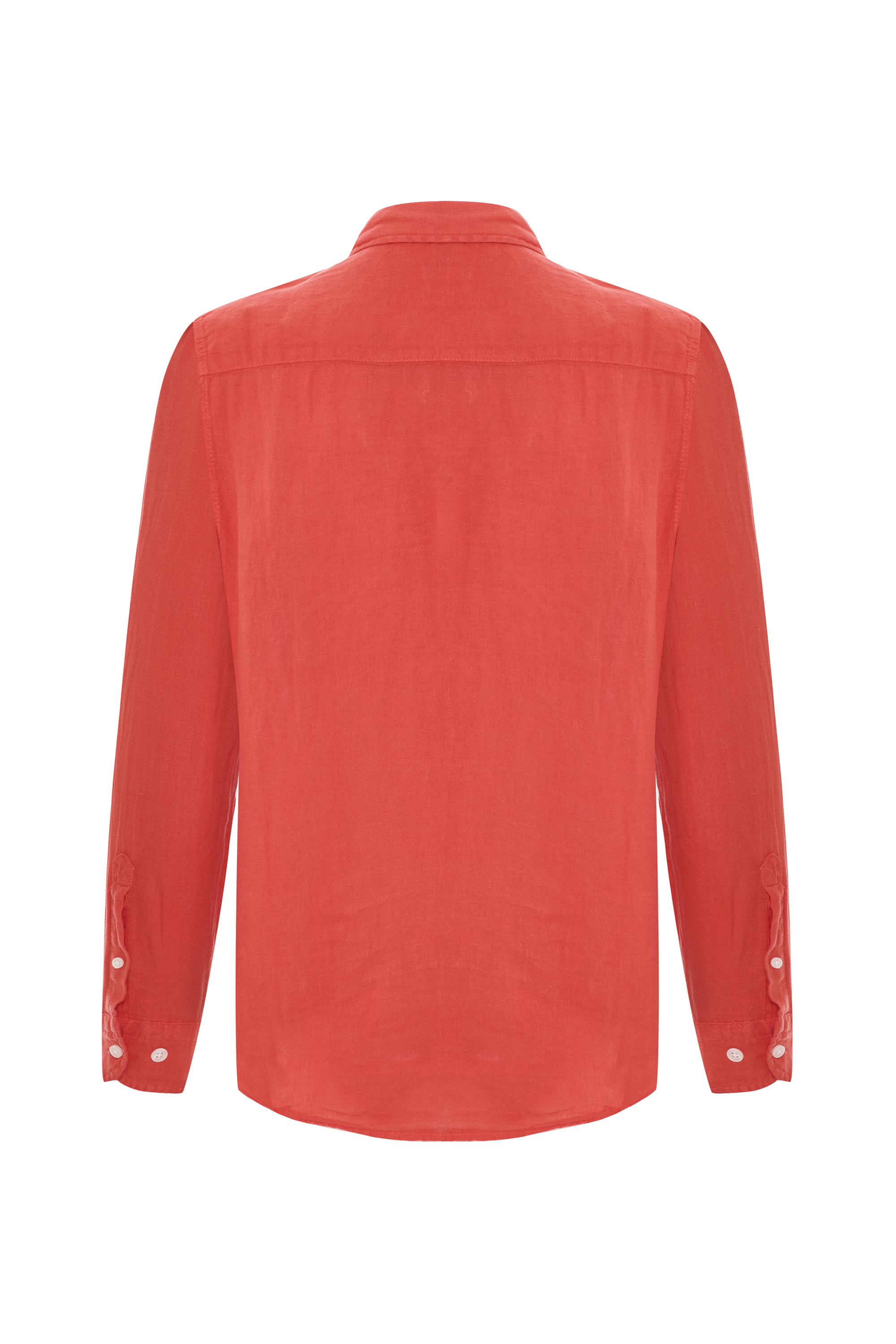 REGULAR FIT UZUN KOLLU KETEN GÖMLEK