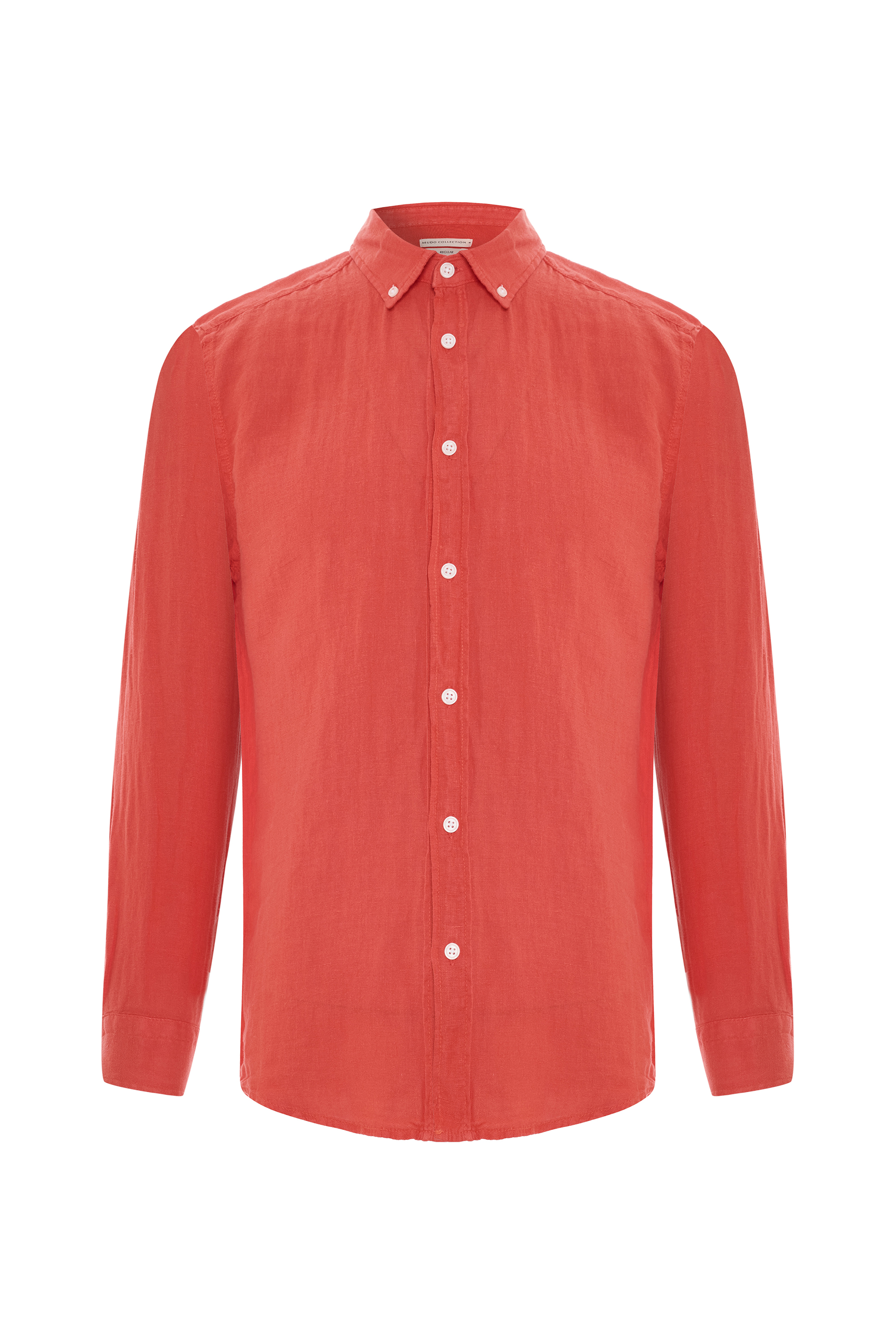 REGULAR FIT UZUN KOLLU KETEN GÖMLEK