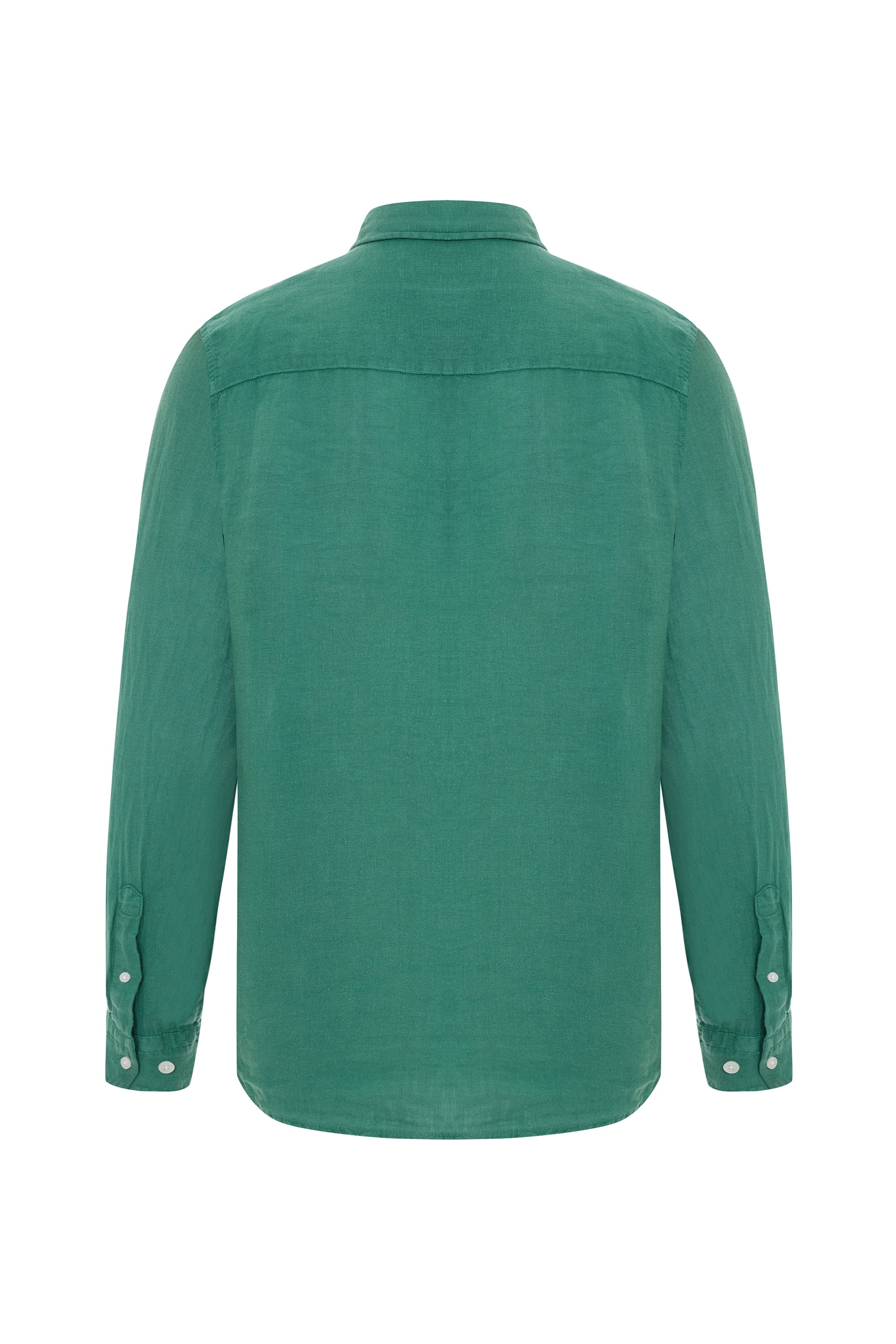 REGULAR FIT UZUN KOLLU KETEN GÖMLEK