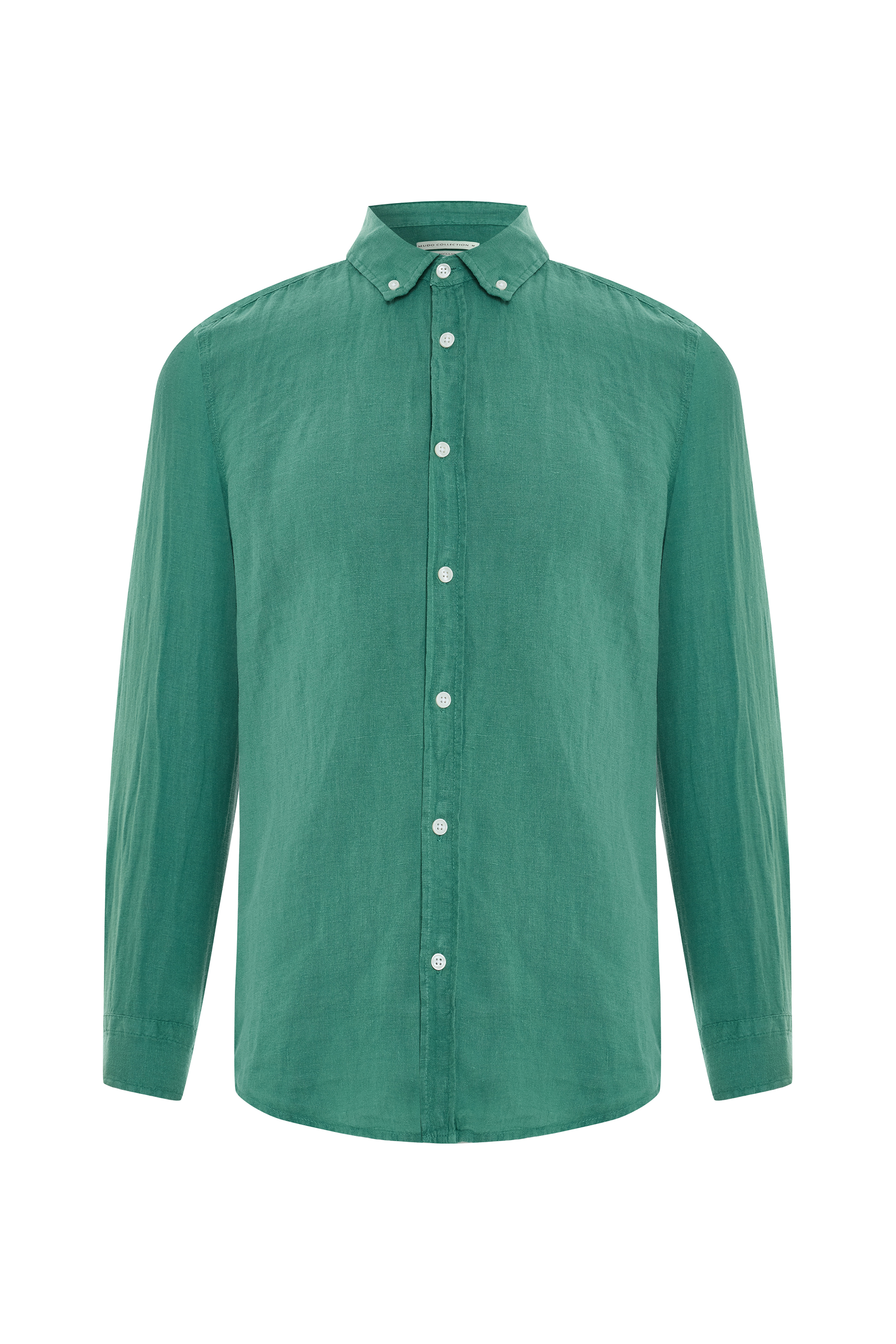 REGULAR FIT UZUN KOLLU KETEN GÖMLEK