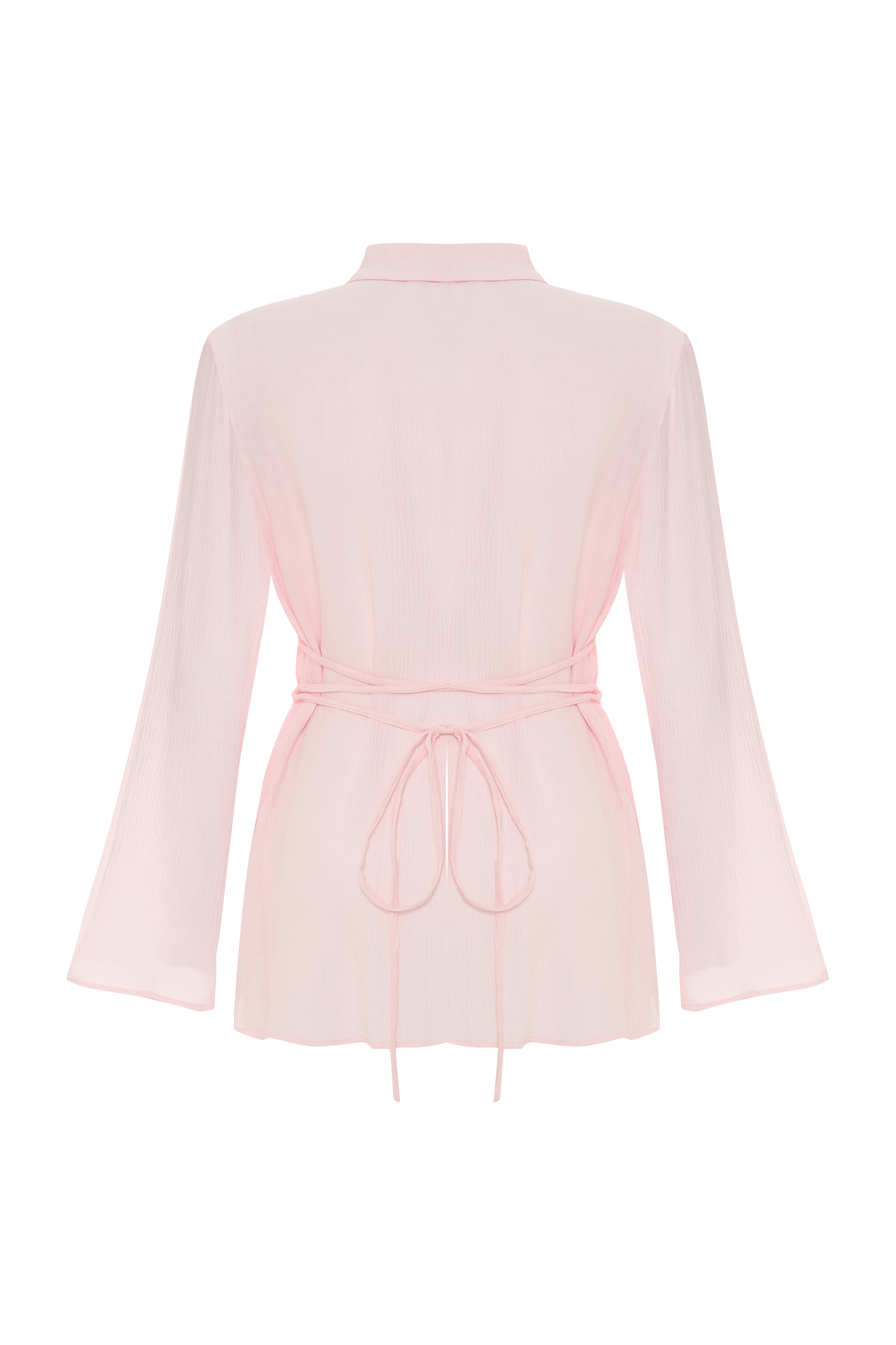 BAĞLAMA DETAYLI UZUN KOLLU GÖMLEK