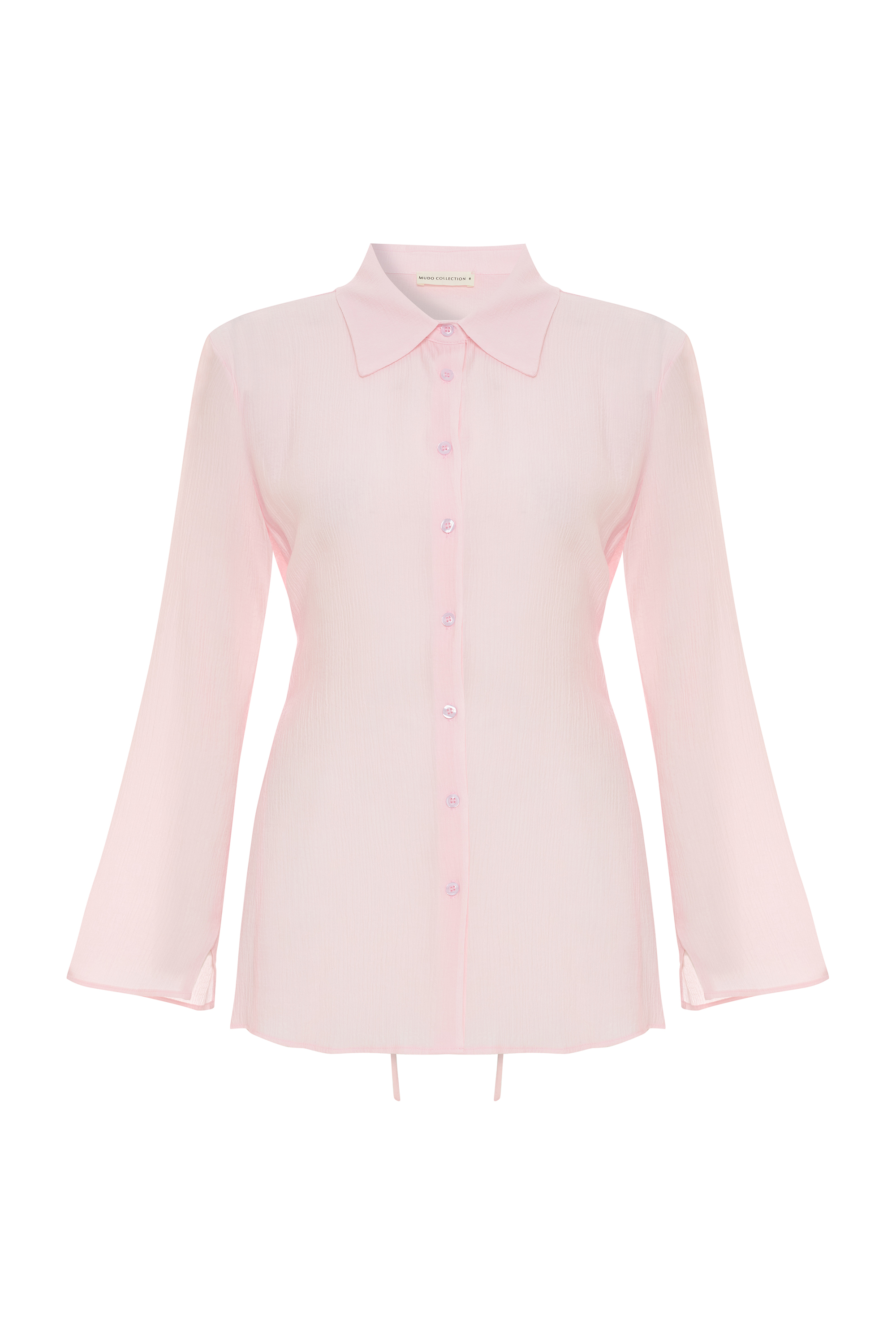 BAĞLAMA DETAYLI UZUN KOLLU GÖMLEK