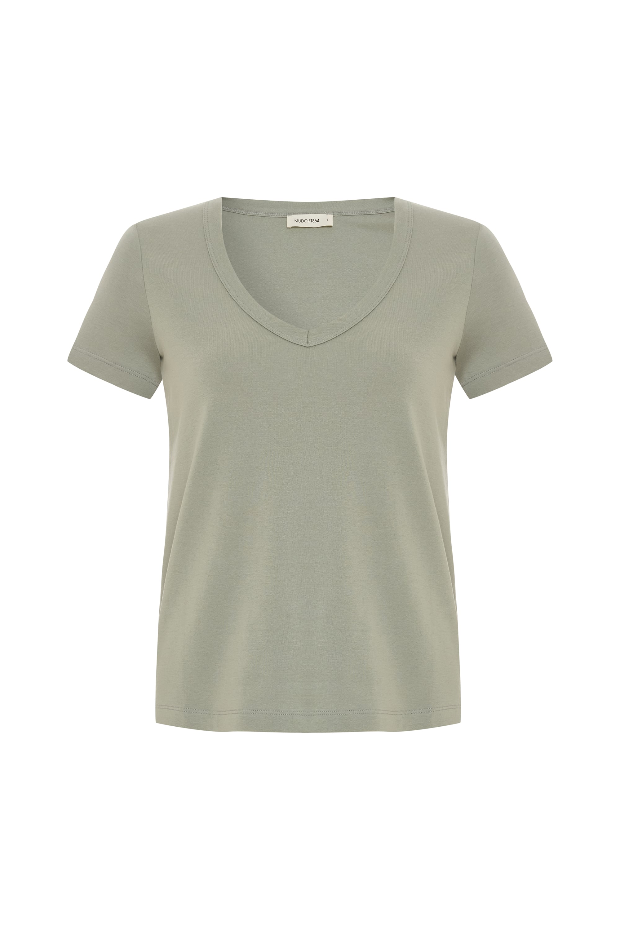 V YAKA KISA KOLLU T-SHIRT