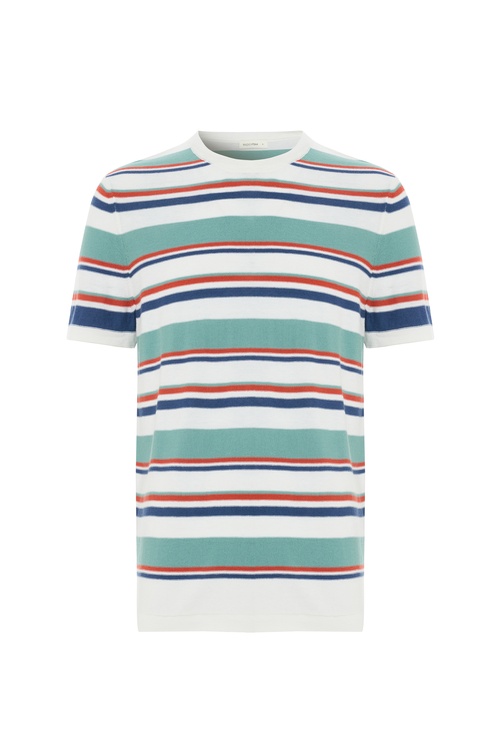  ÇİZGİLİ KISA KOLLU TRİKO KAZAK