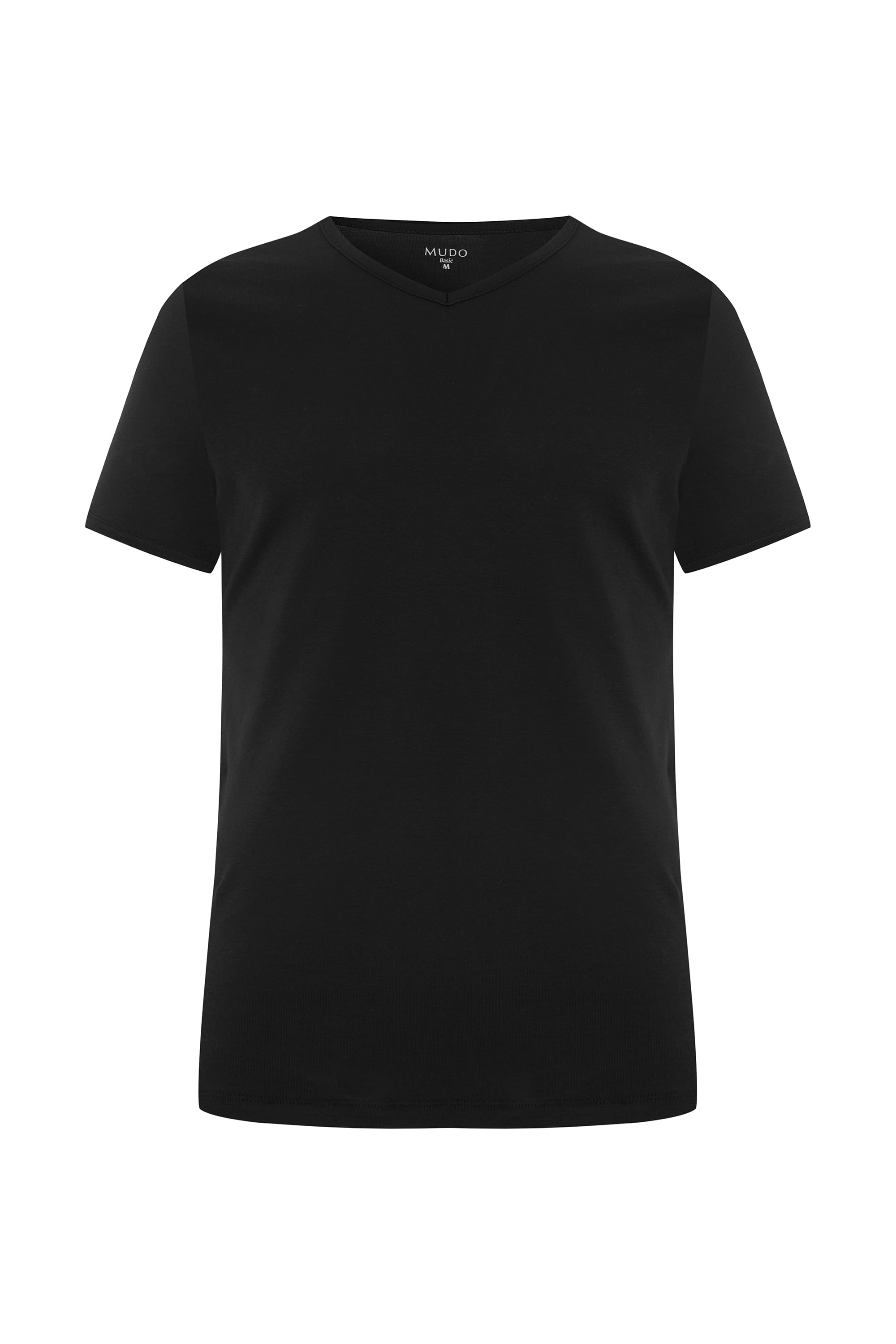 V YAKA KISA KOLLU T-SHIRT