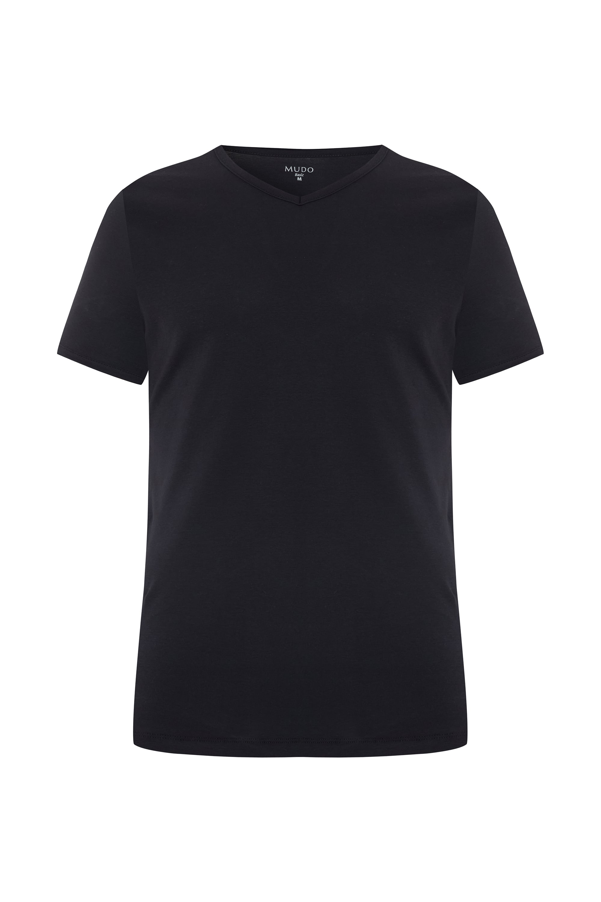 V YAKA KISA KOLLU T-SHIRT