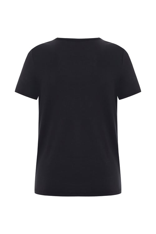 V YAKA KISA KOLLU T-SHIRT