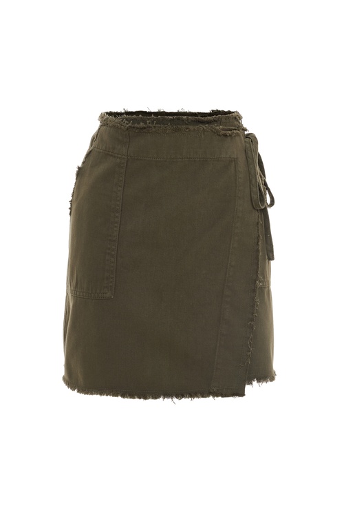  KRUVAZE BAĞLAMALI MİNİ ETEK