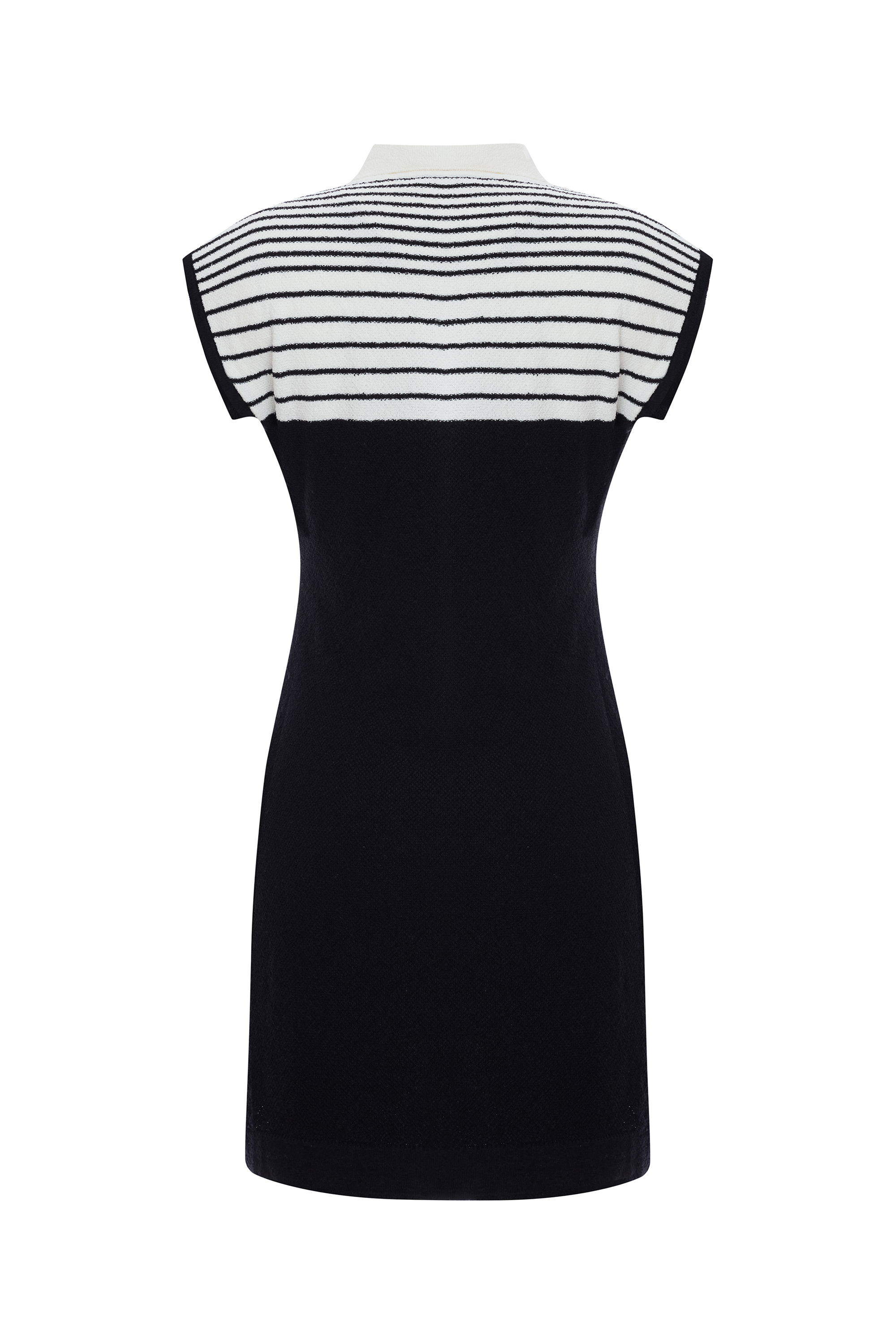ÇİZGİLİ KISA KOLLU TRİKO MİNİ ELBİSE