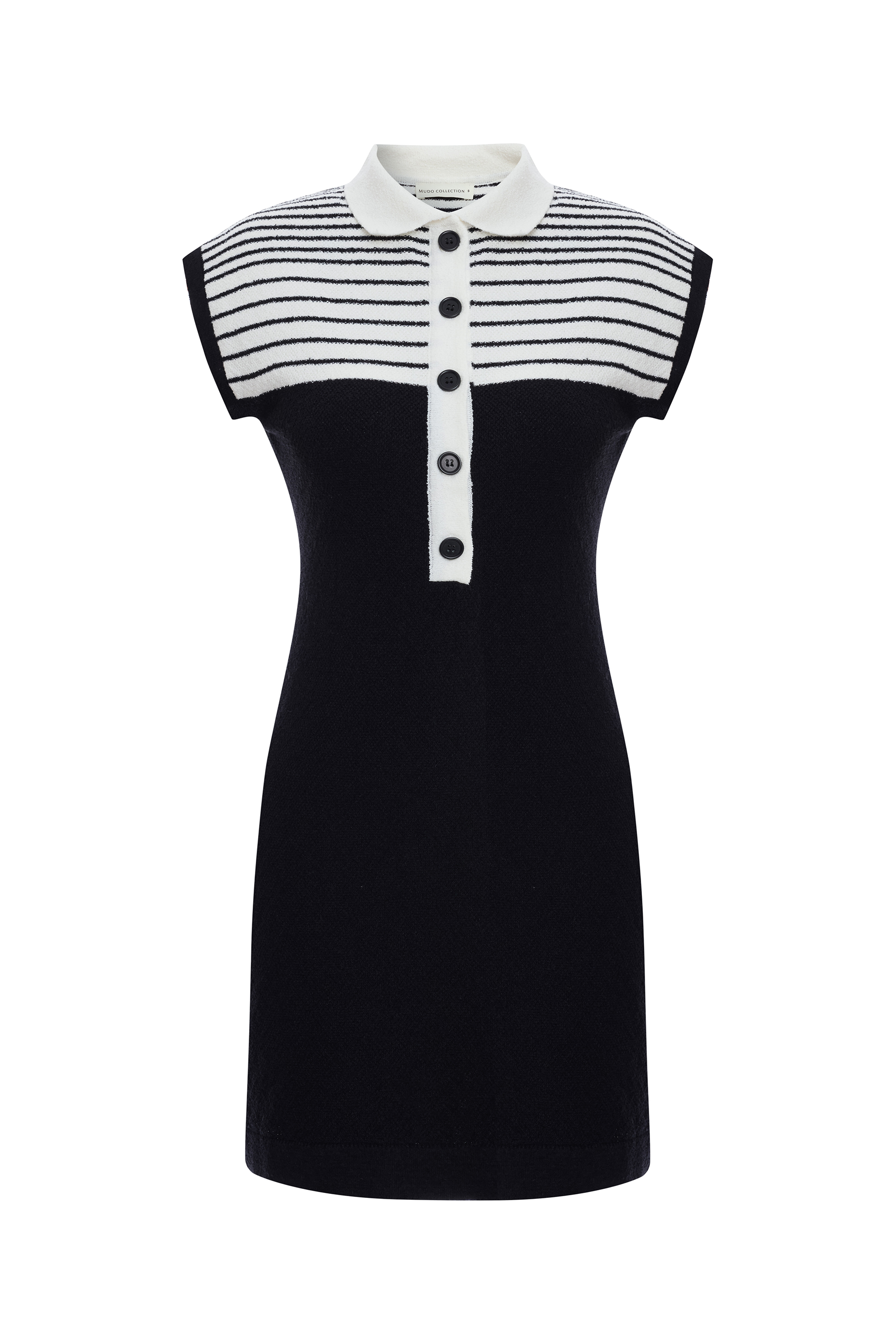 ÇİZGİLİ KISA KOLLU TRİKO MİNİ ELBİSE