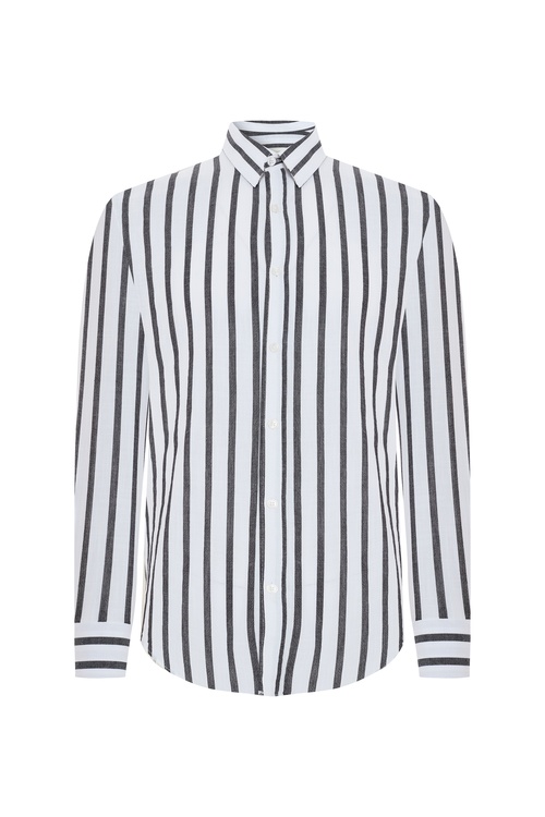  REGULAR FIT ÇİZGİLİ UZUN KOLLU GÖMLEK