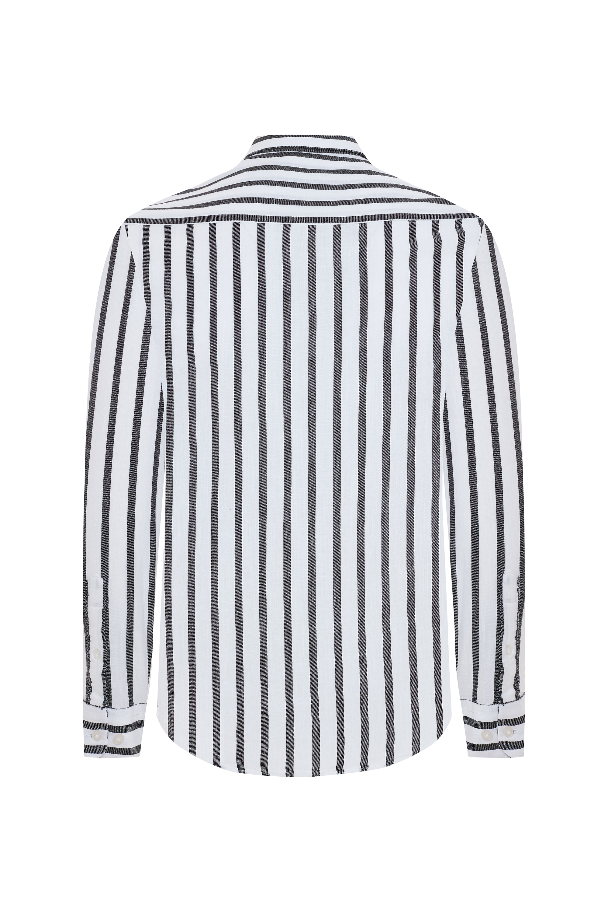 REGULAR FIT ÇİZGİLİ UZUN KOLLU GÖMLEK