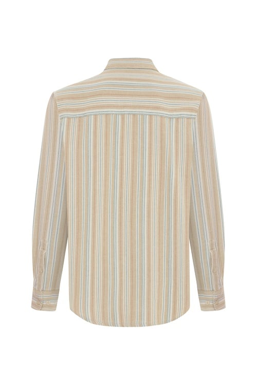  COMFORT FIT ÇİZGİLİ UZUN KOLLU GÖMLEK