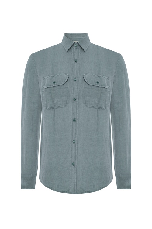  REGULAR FIT ÇİFT CEPLİ UZUN KOLLU GÖMLEK