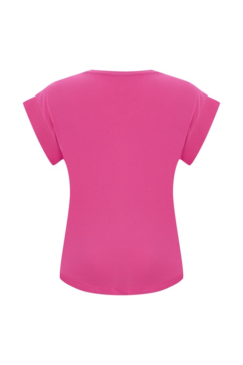  BİSİKLET YAKA DÜŞÜK KOL T-SHIRT