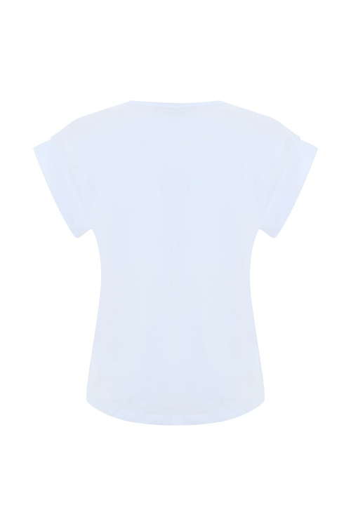  BİSİKLET YAKA DÜŞÜK KOL T-SHIRT