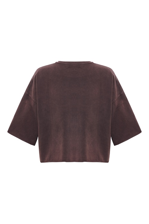  BİSİKLET YAKA CROP T-SHIRT