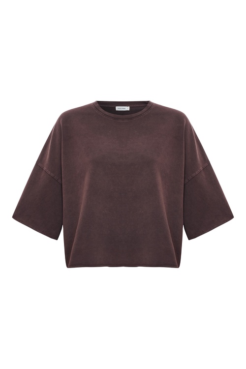  BİSİKLET YAKA CROP T-SHIRT