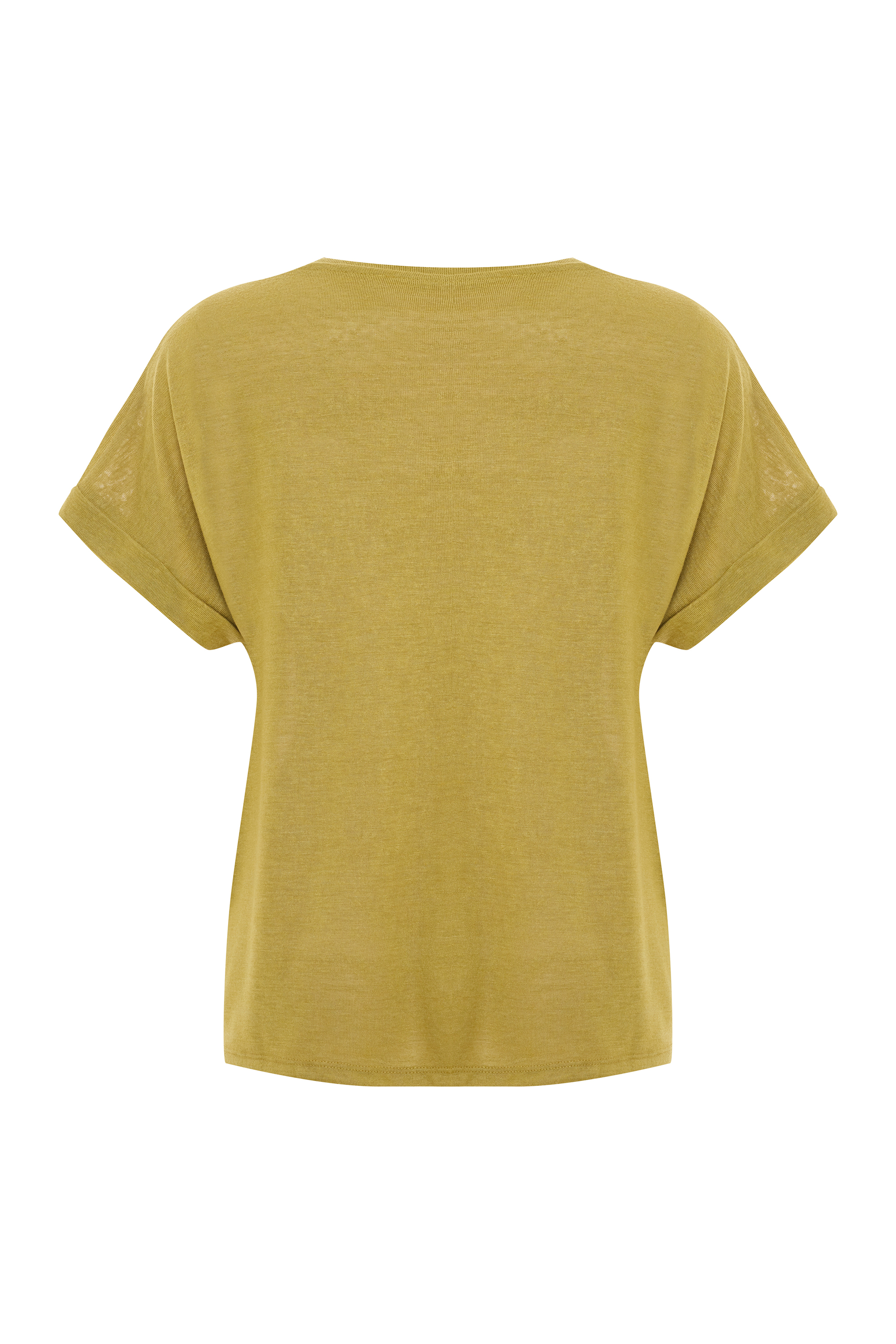 V YAKA DÜŞÜK KOL T-SHIRT