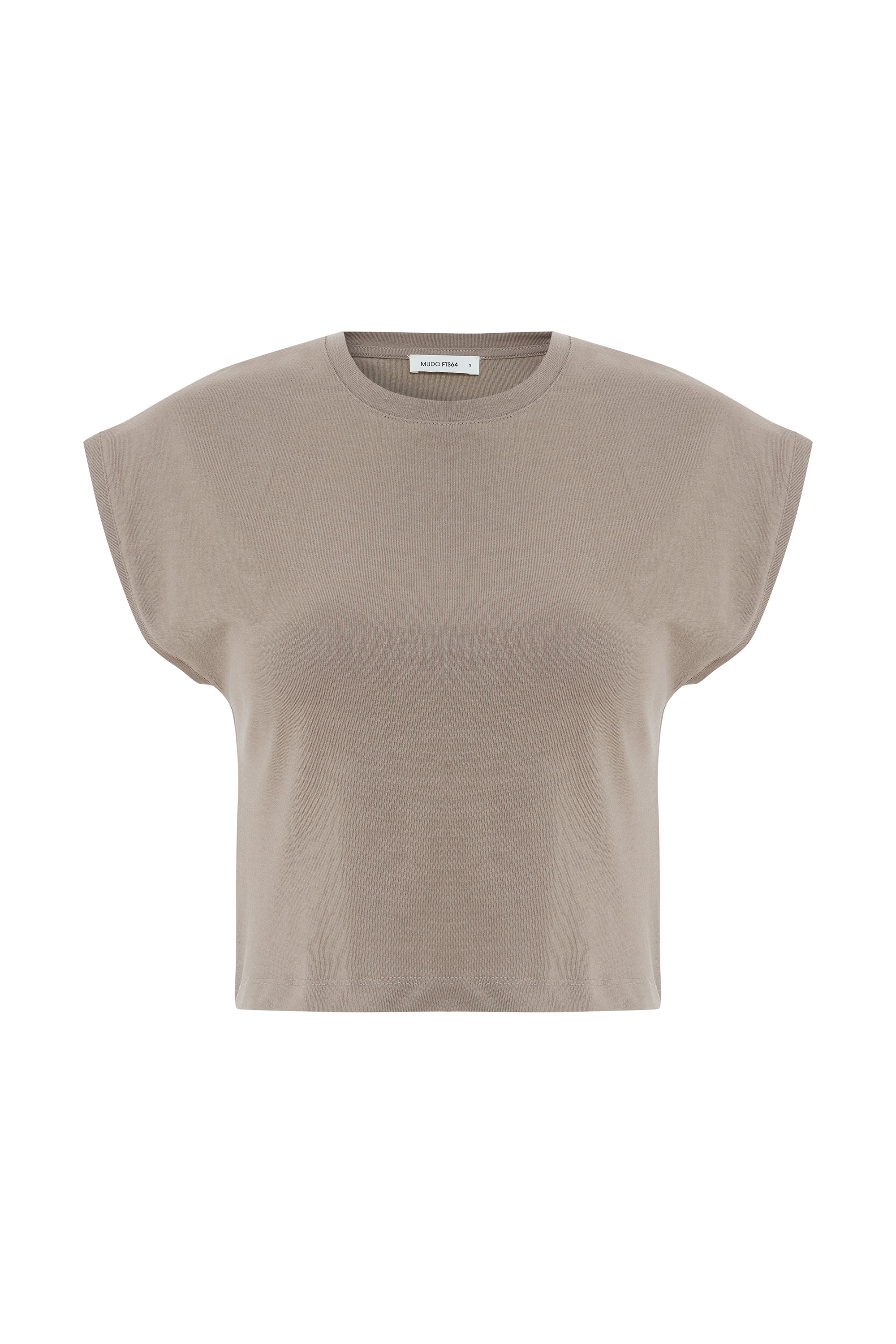 BİSİKLET YAKA CROP T-SHIRT