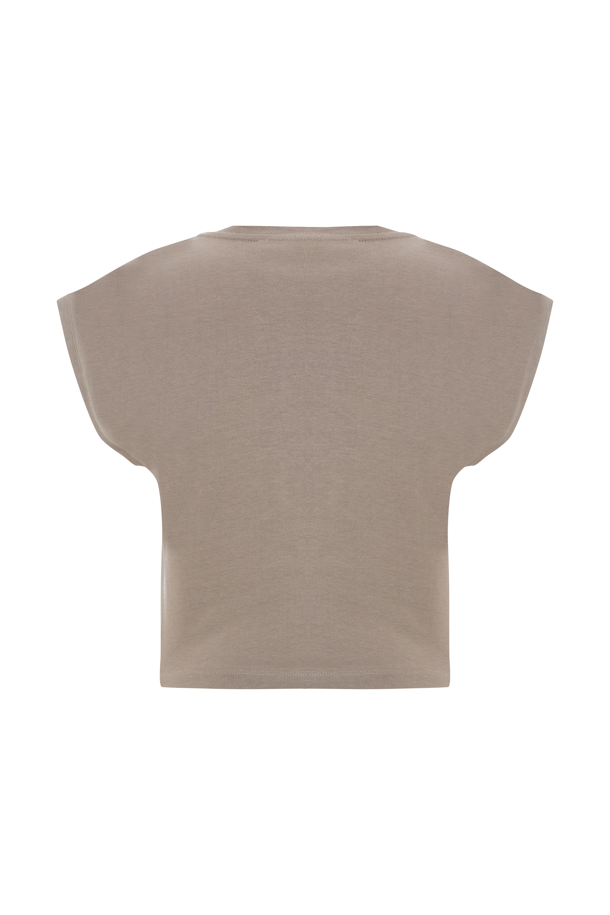 BİSİKLET YAKA CROP T-SHIRT