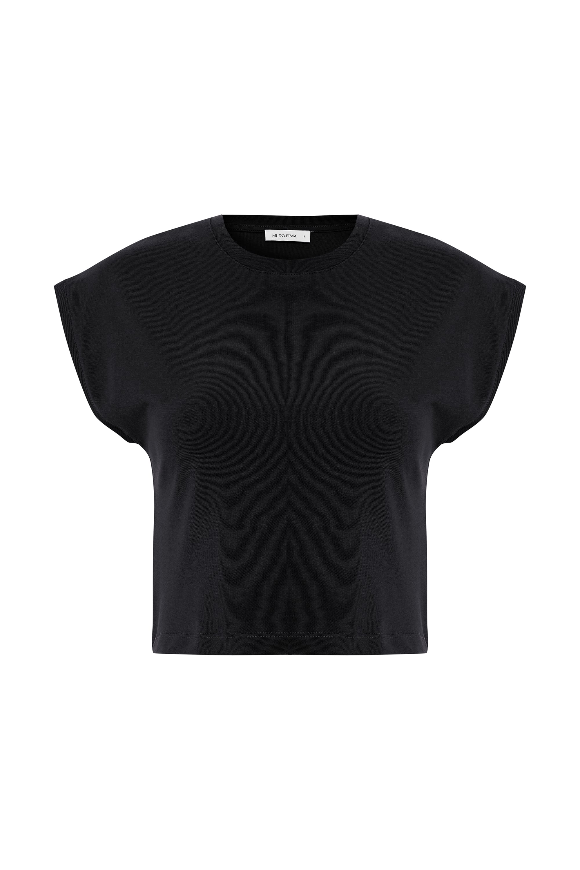 BİSİKLET YAKA CROP T-SHIRT