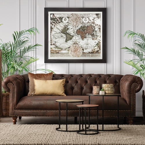  HARİTALI DUVAR AYNASI 145X130CM