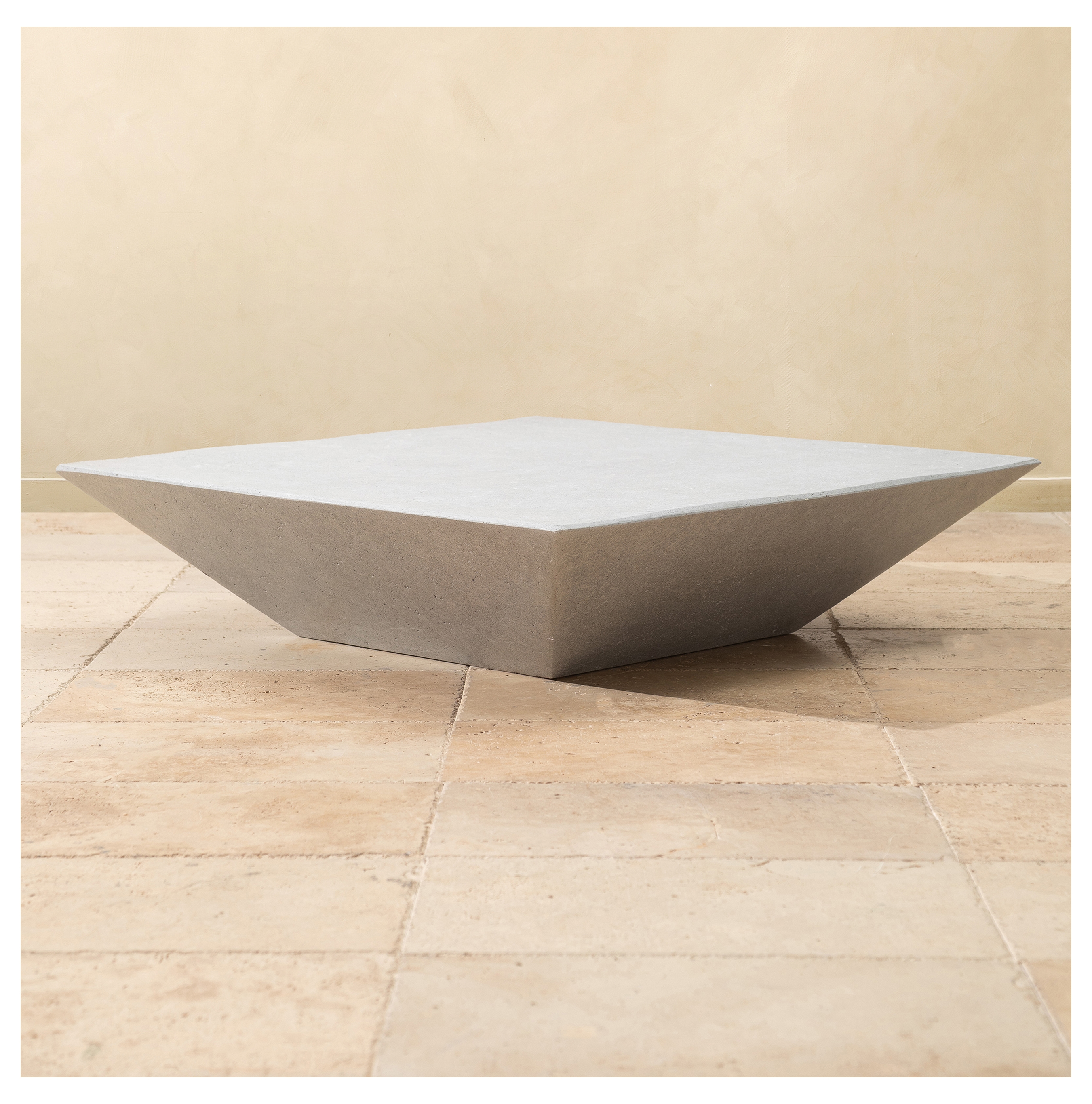 HELIA KAHVE SEHPASI KARE GRİ 120X120X30 CM