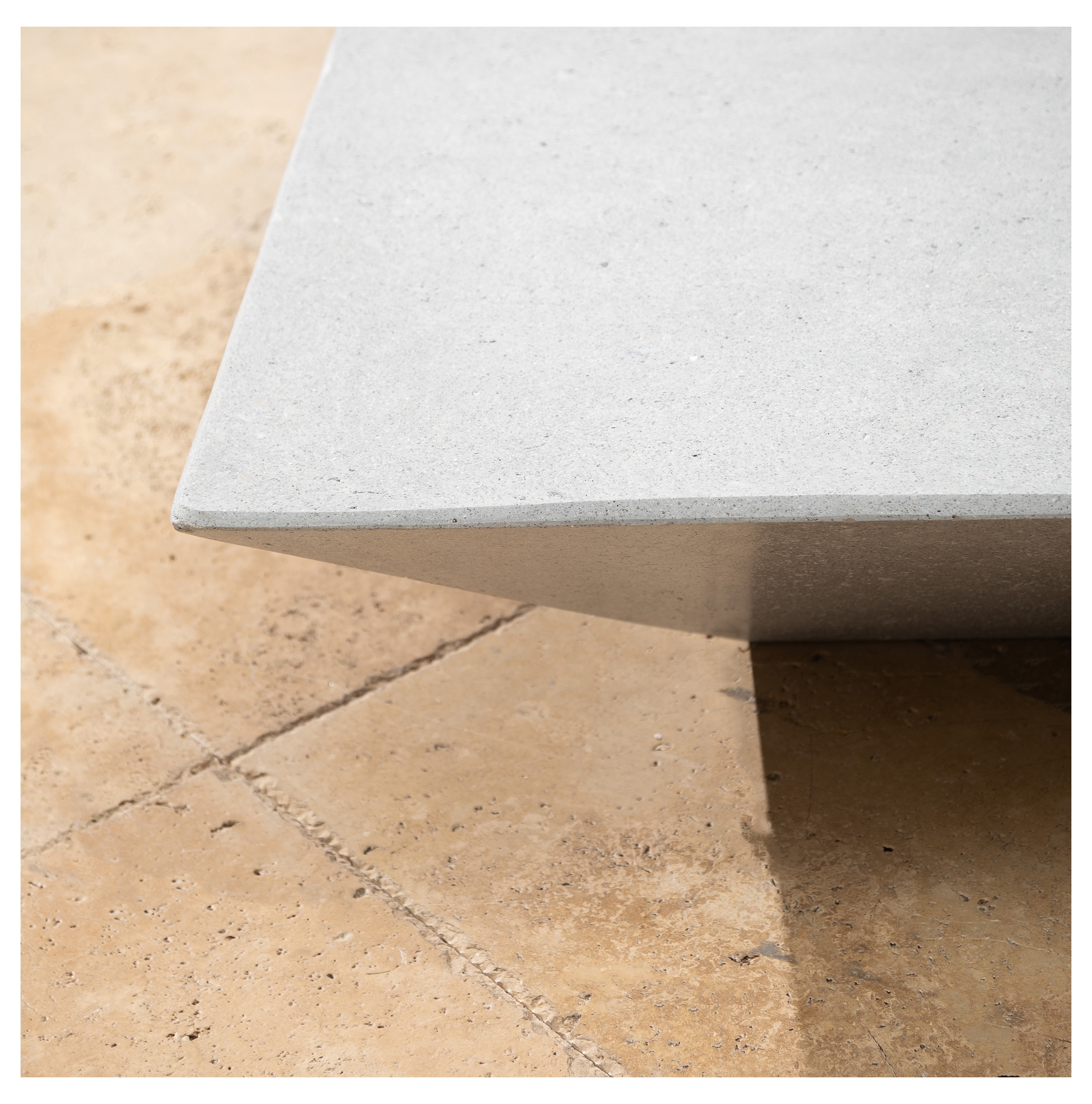 HELIA KAHVE SEHPASI KARE GRİ 120X120X30 CM