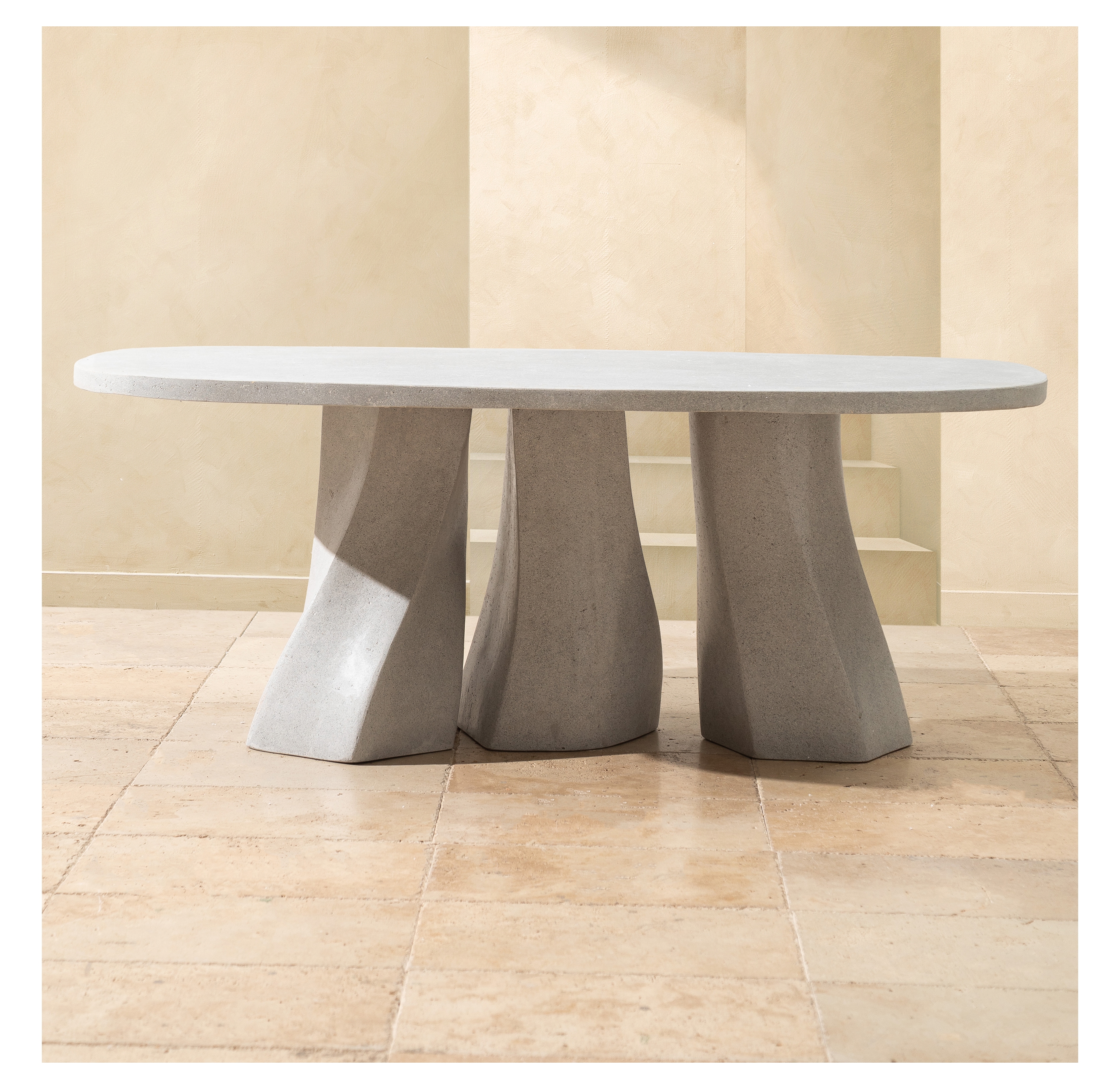 FREYA MASA GRİ 200X100X75 CM