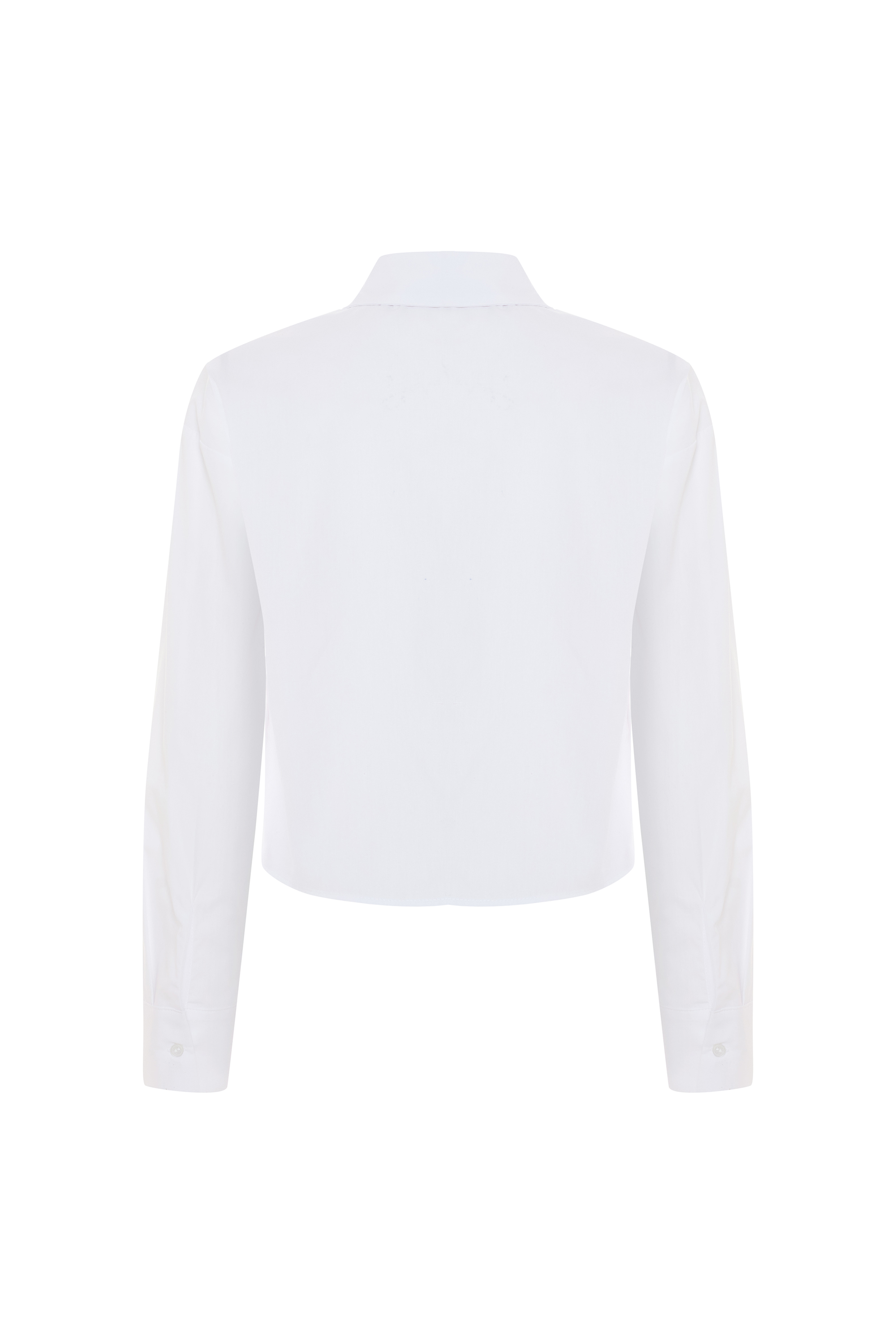 UZUN KOLLU GÖMLEK GÖRÜNÜMLÜ BAĞLAMALI BLUZ