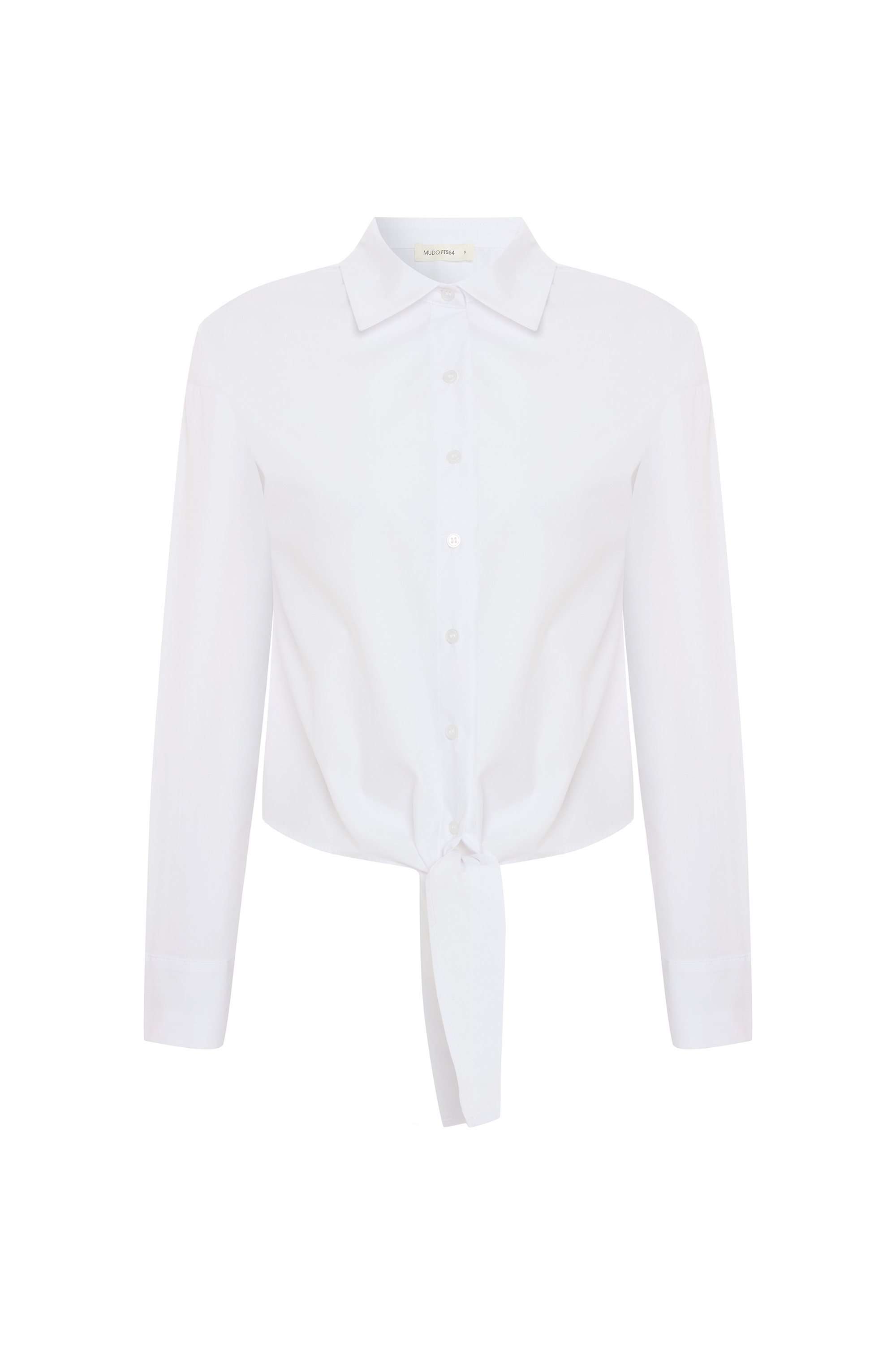 UZUN KOLLU GÖMLEK GÖRÜNÜMLÜ BAĞLAMALI BLUZ