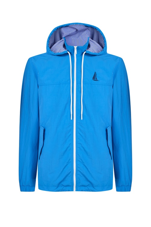  BASKI DETAYLI GİZLİ KAPÜŞONLU YAĞMURLUK