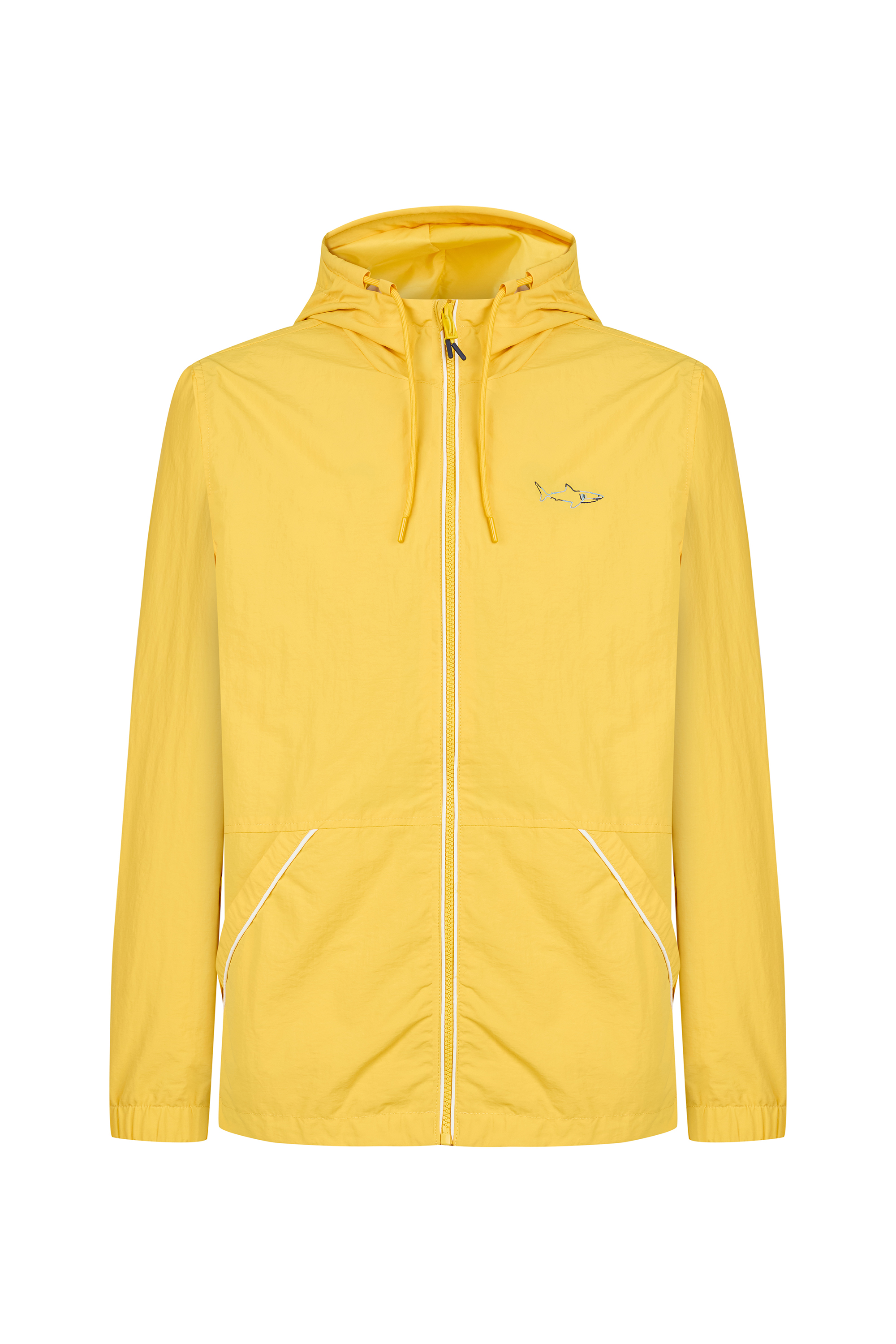 BASKI DETAYLI KAPÜŞONLU YAĞMURLUK