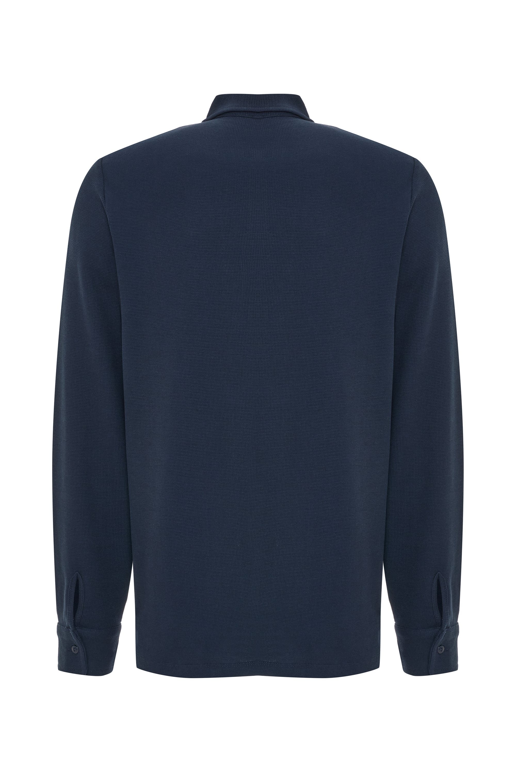 REGULAR FIT DOKULU UZUN KOLLU GÖMLEK