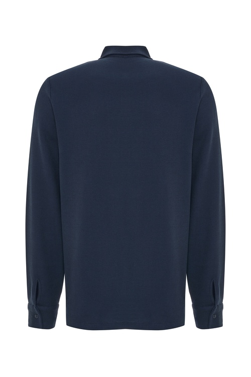  REGULAR FIT DOKULU UZUN KOLLU GÖMLEK