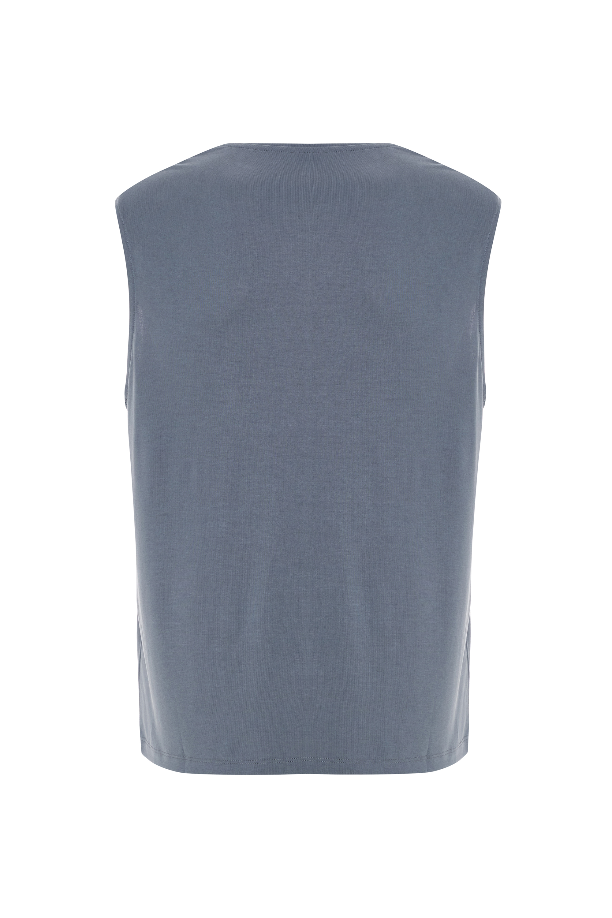 BİSİKLET YAKA KOLSUZ MODAL T-SHIRT