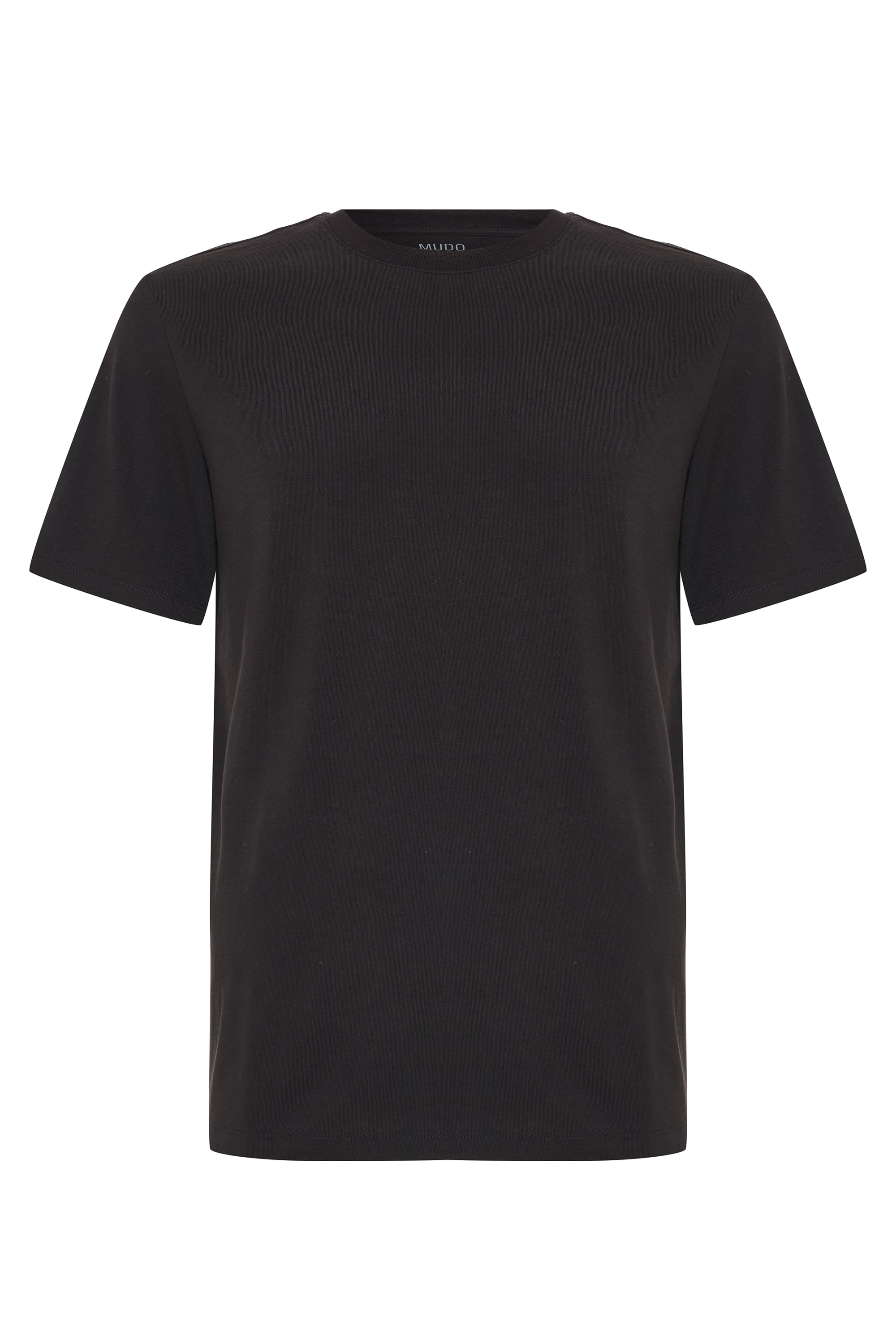 Erkek Siyah Bisiklet Yaka Loose Fit Kısa Kollu T-Shirt