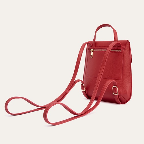  DERİ GÖRÜNÜMLÜ KAPAKLI SIRT ÇANTASI