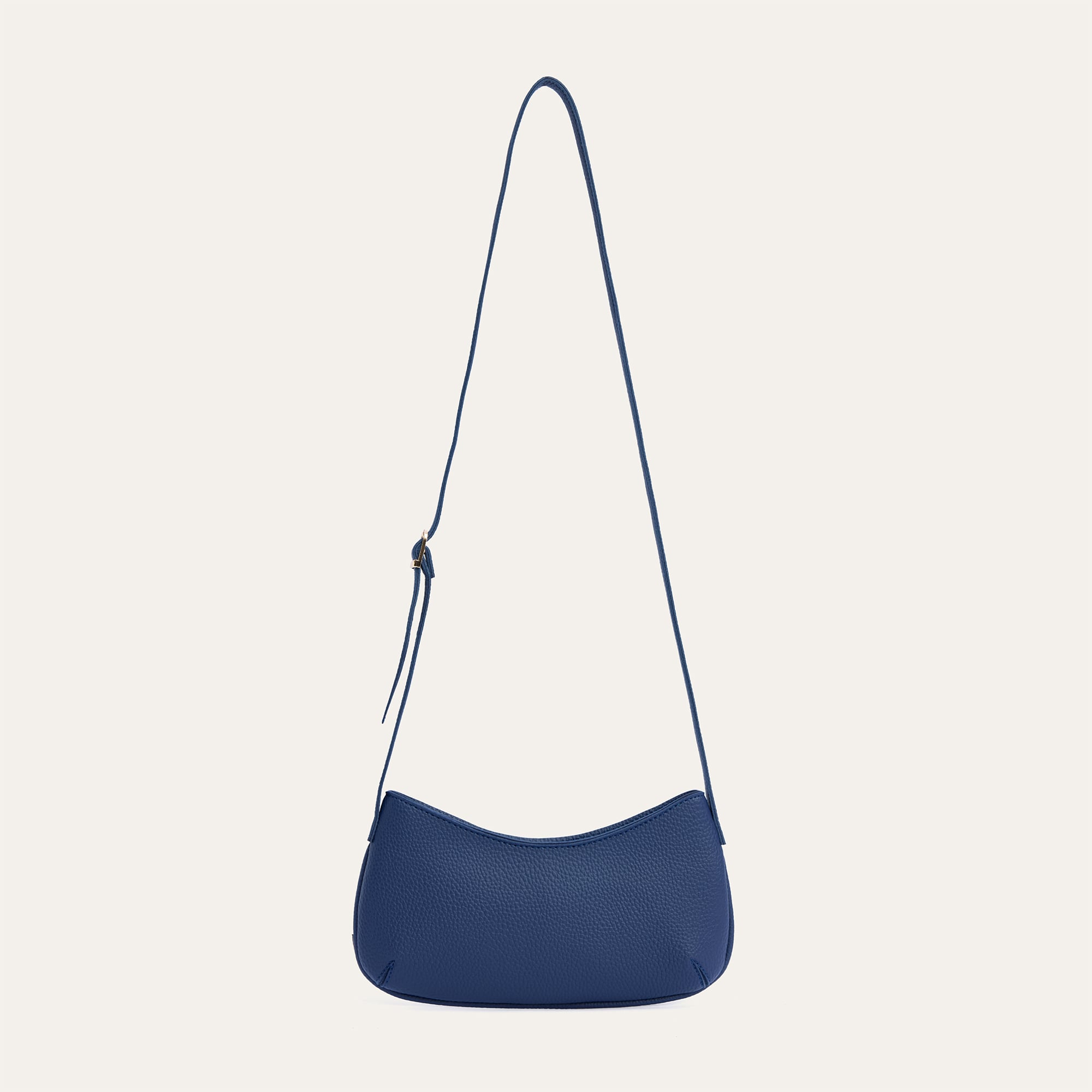 DERİ GÖRÜNÜMLÜ OVAL OMUZ ÇANTASI