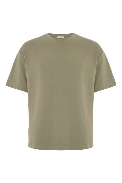  OVERSIZE BİSİKLET YAKA T-SHIRT