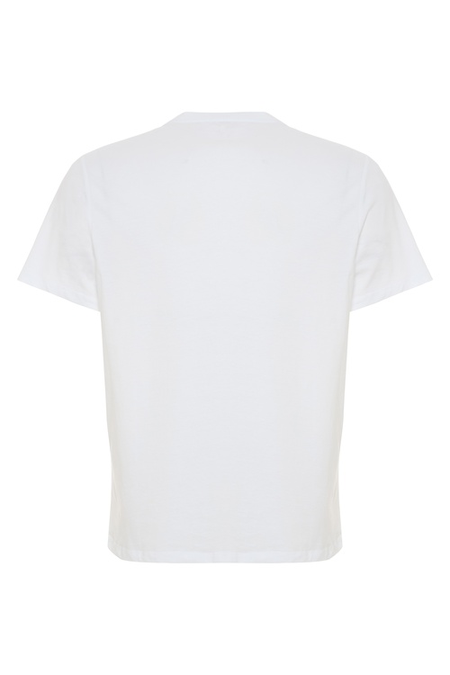  BASKILI BİSİKLET YAKA KISA KOLLU T-SHIRT