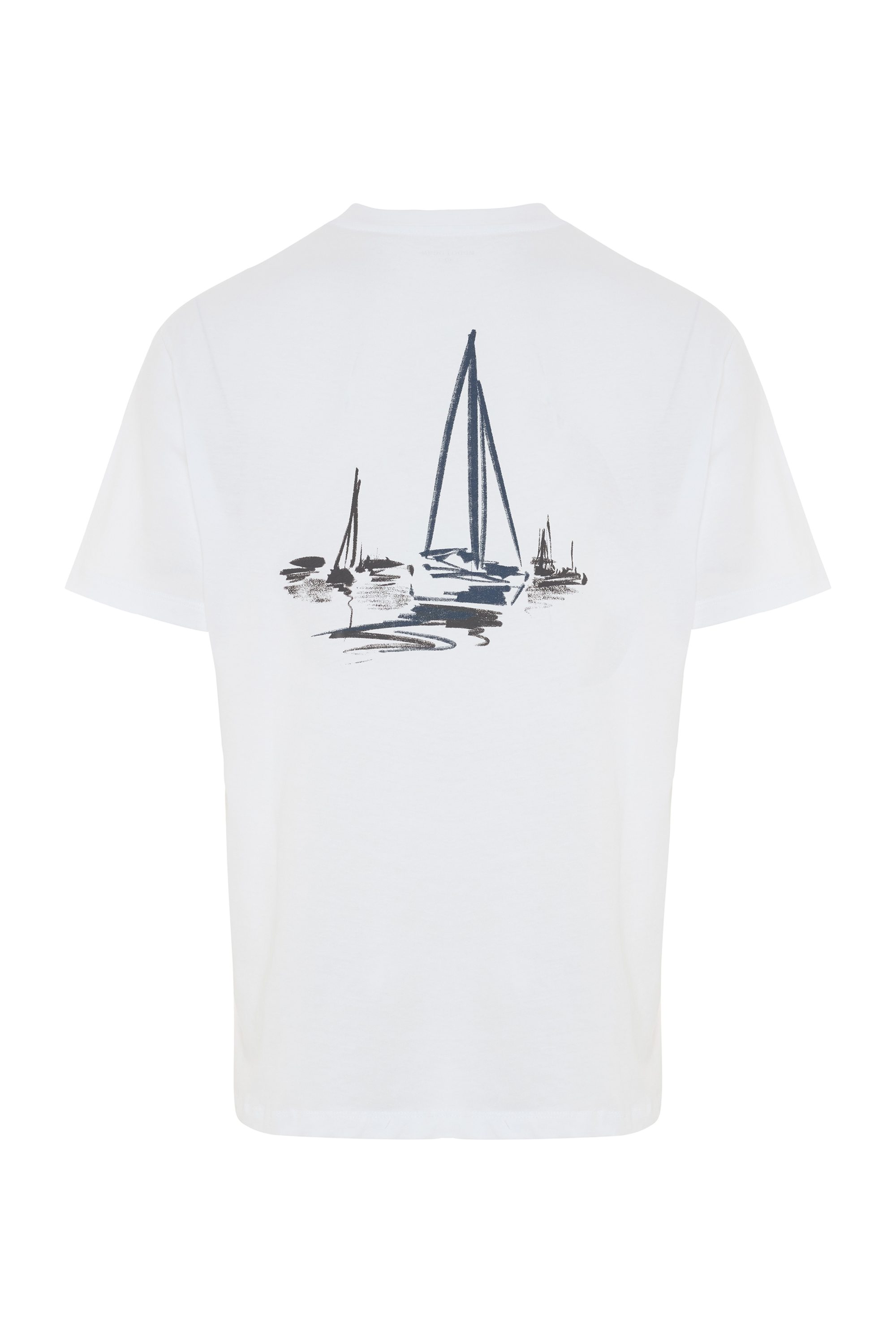 Erkek Beyaz Comfort Fit Baskılı Kısa Kollu T-Shirt