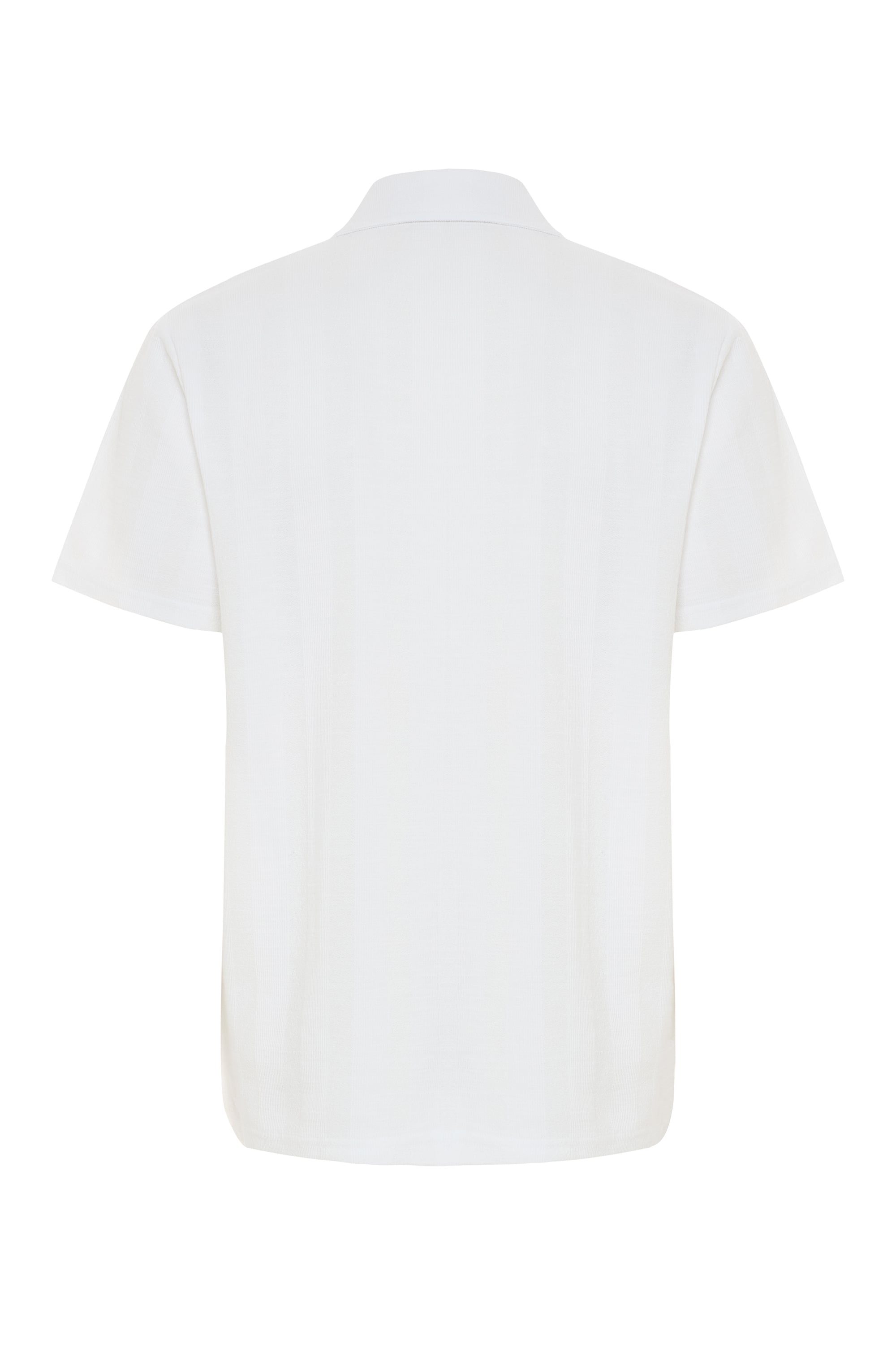 TEKSTÜRLÜ KISA KOLLU POLO YAKA T-SHIRT